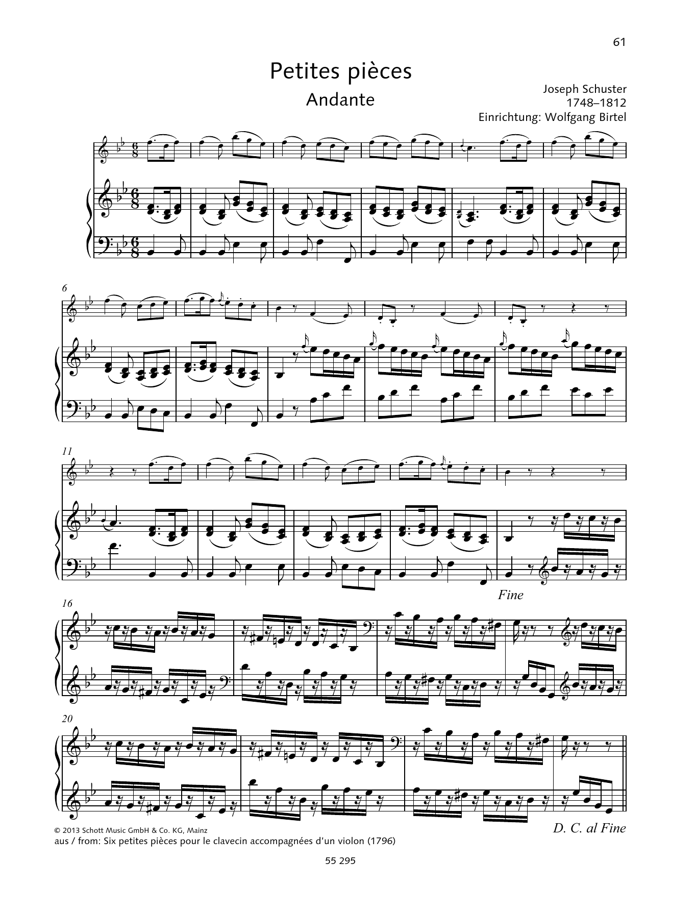Download Josef Schuster Petites pièces Sheet Music and learn how to play String Solo PDF digital score in minutes