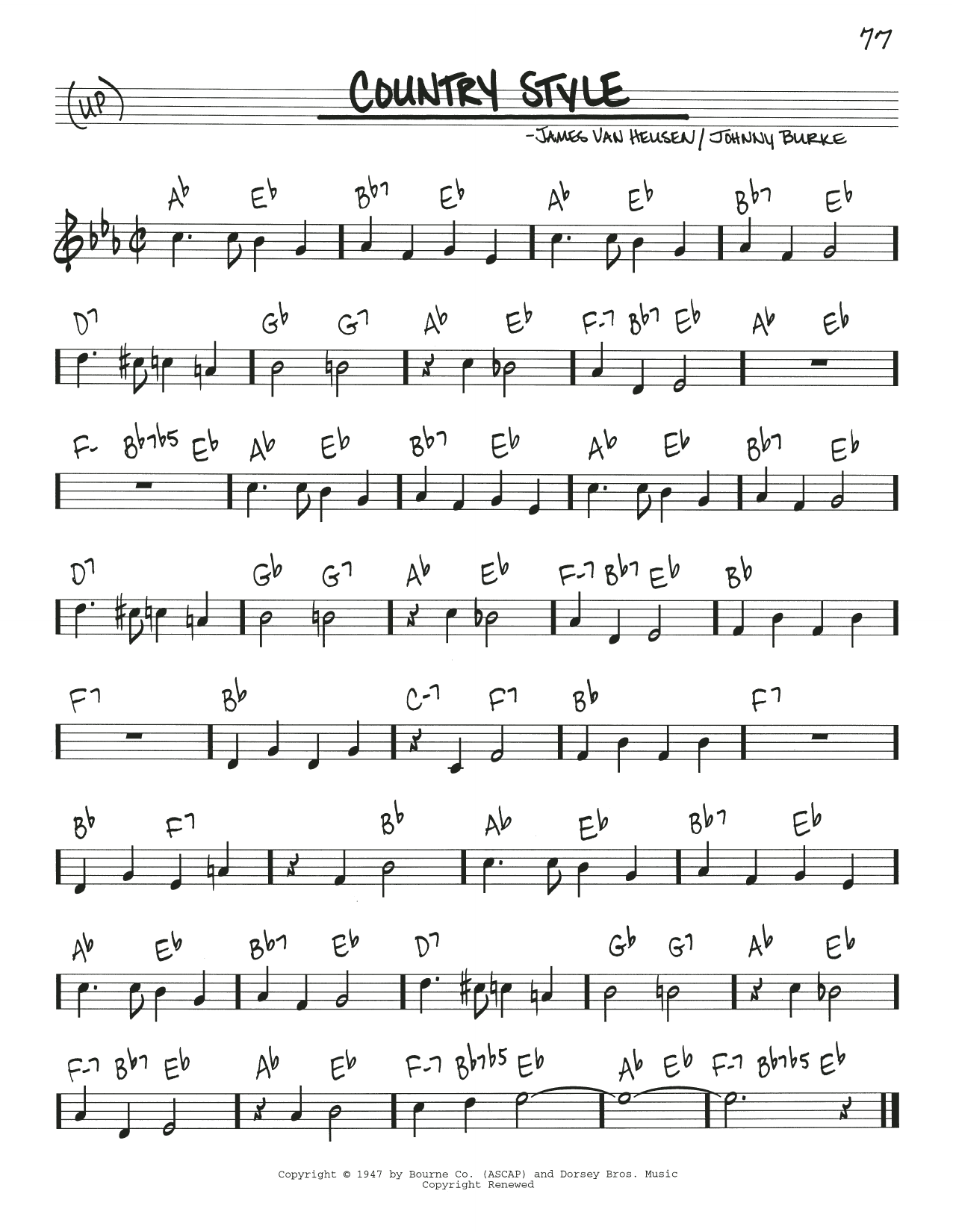 Download Josef Zawinul Country Preacher Sheet Music and learn how to play Real Book – Melody & Chords PDF digital score in minutes