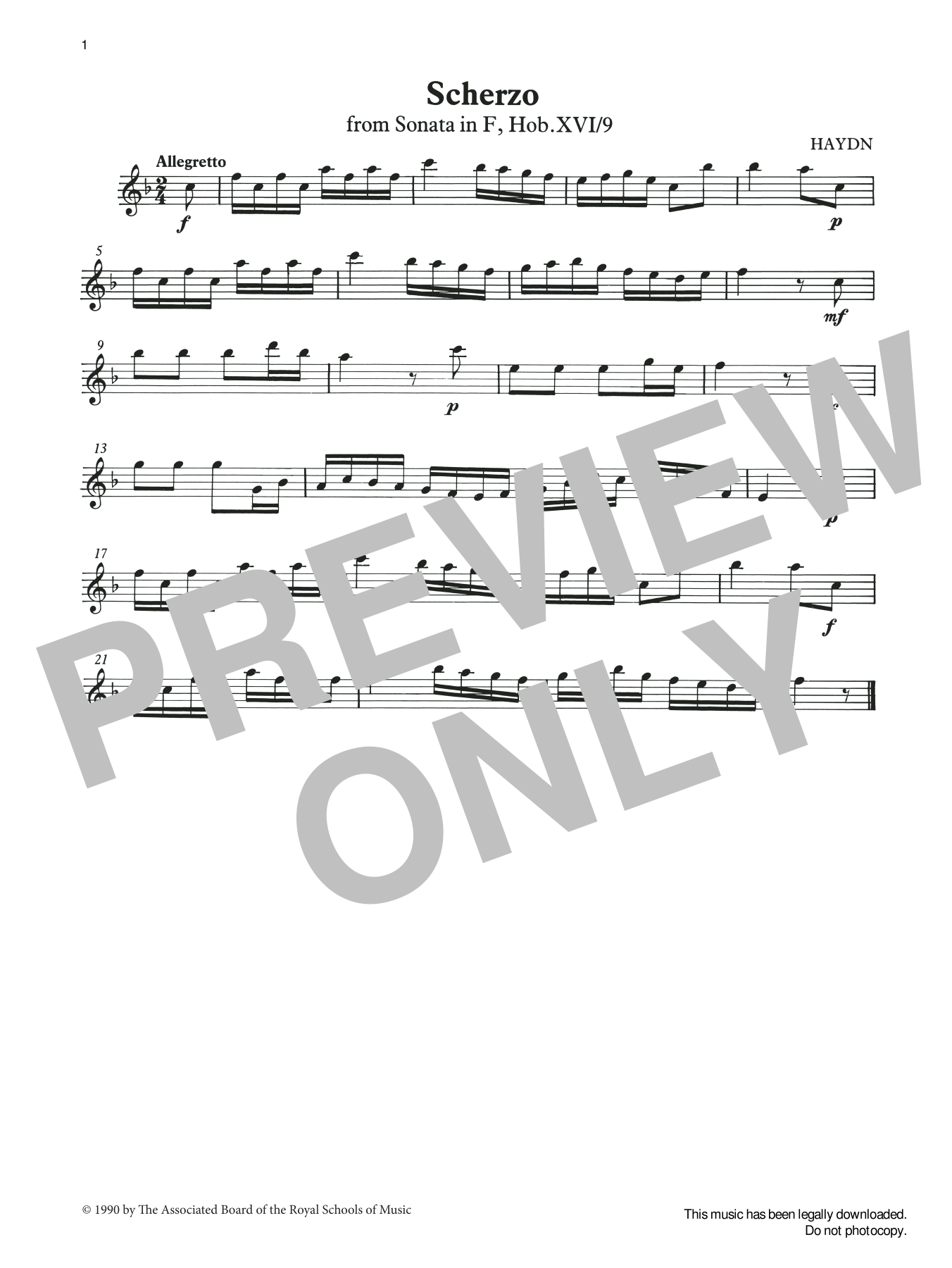 Download Joseph Haydn Scherzo (score & part) from Graded Music for Tuned Percussion, Book I Sheet Music and learn how to play Percussion Solo PDF digital score in minutes