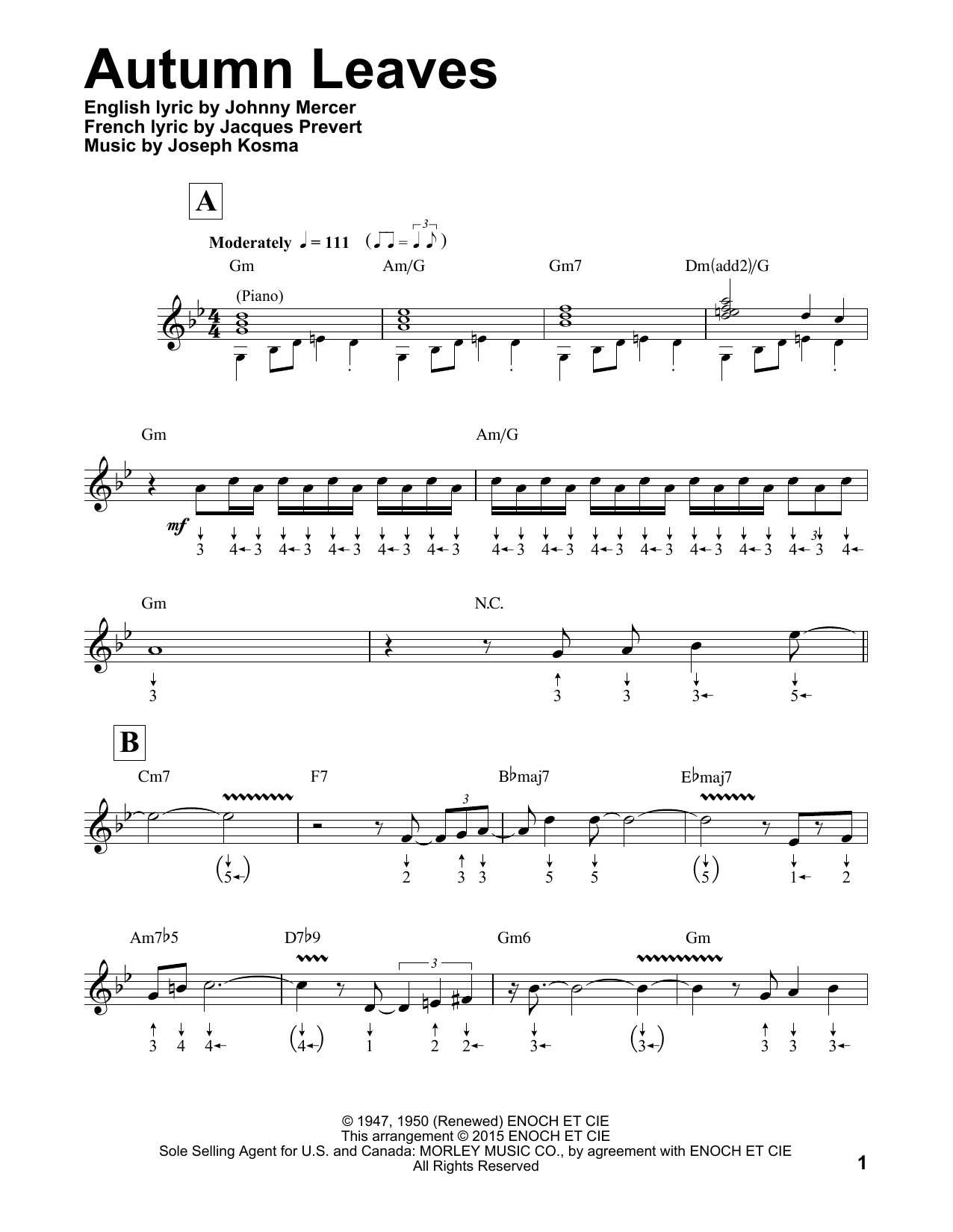Download Joseph Kosma Autumn Leaves (arr. Will Galison) Sheet Music and learn how to play Harmonica PDF digital score in minutes