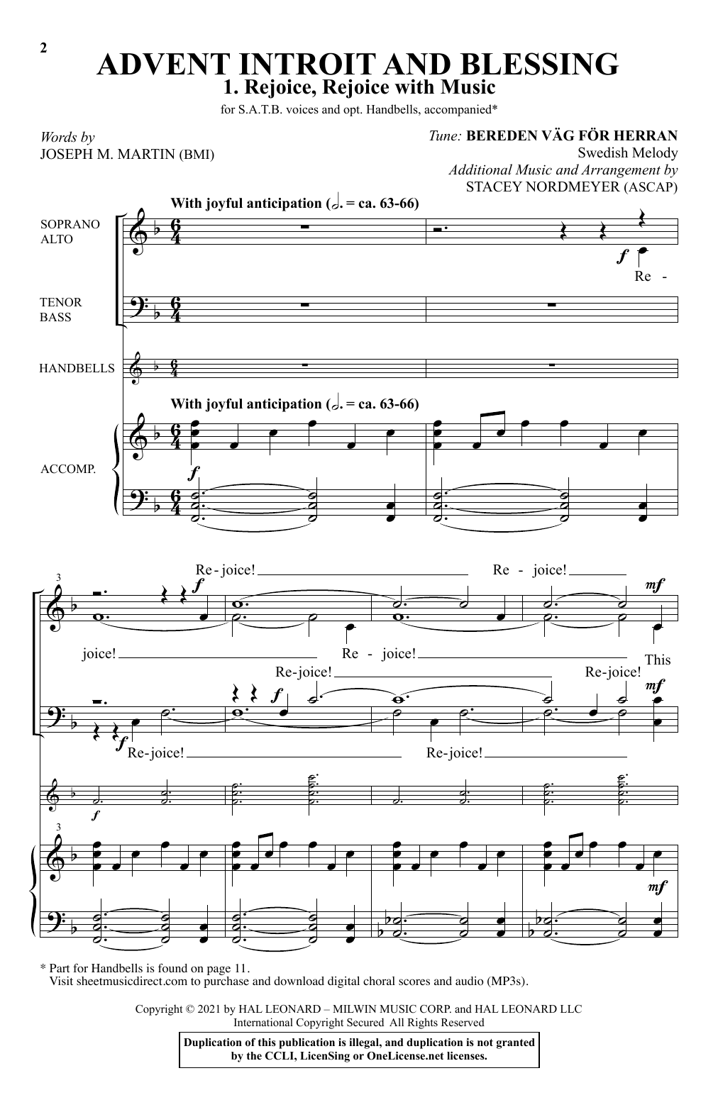 Download Joseph M. Martin Advent Introit And Blessing (arr. Stacey Nordmeyer) Sheet Music and learn how to play SATB Choir PDF digital score in minutes
