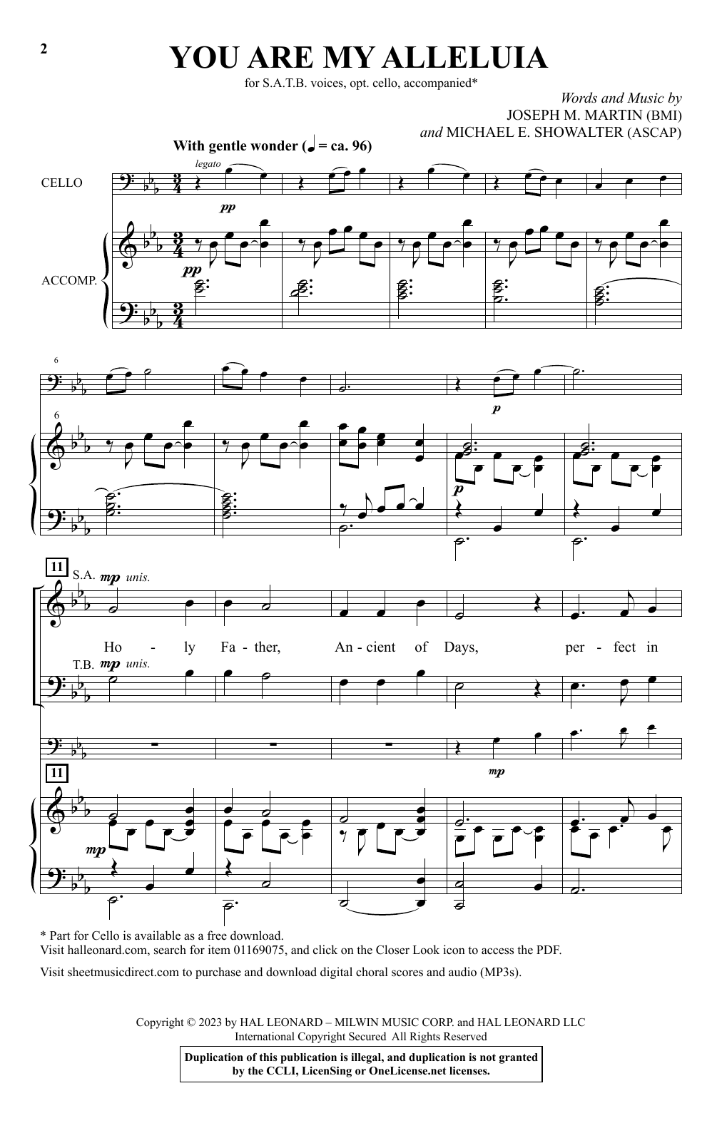 Download Joseph M. Martin and Michael E. Showalter You Are My Alleluia Sheet Music and learn how to play SATB Choir PDF digital score in minutes