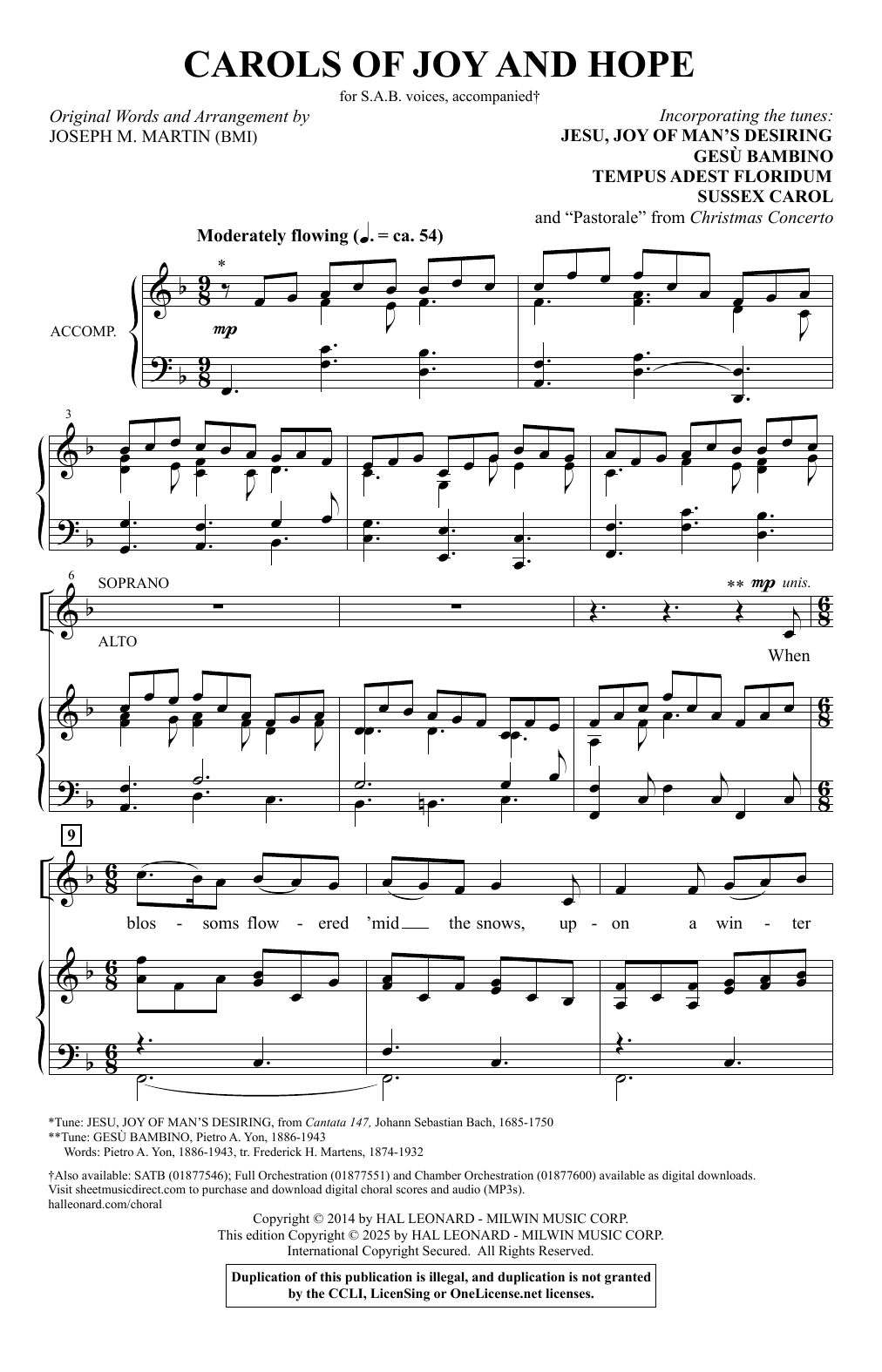 Download Joseph M. Martin Carols Of Joy And Hope Sheet Music and learn how to play SATB Choir PDF digital score in minutes