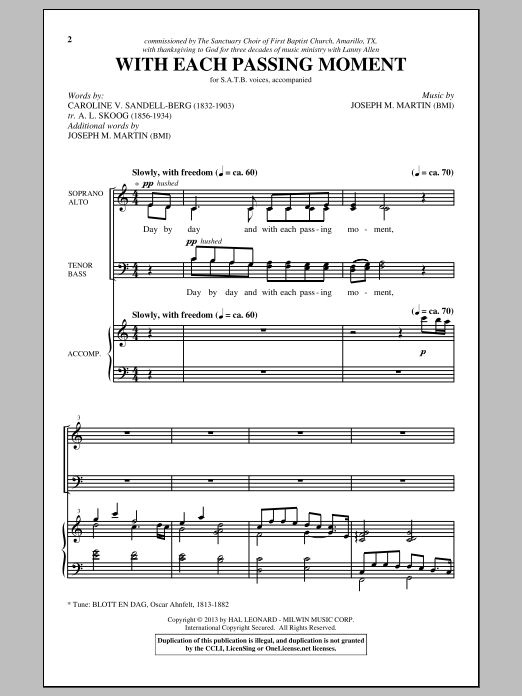 Download Joseph M. Martin Day By Day Sheet Music and learn how to play SATB PDF digital score in minutes