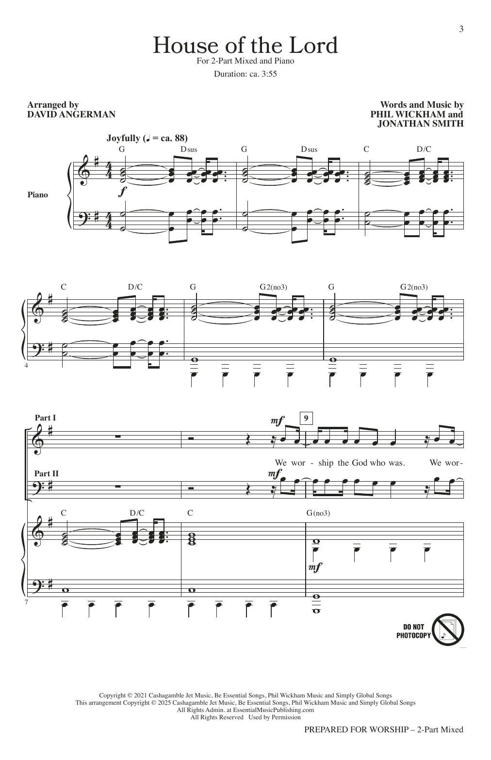 Download Joseph M. Martin, Ed Hogan, Heather Sorenson, and David Angerman Prepared For Worship Sheet Music and learn how to play 2-Part Choir PDF digital score in minutes