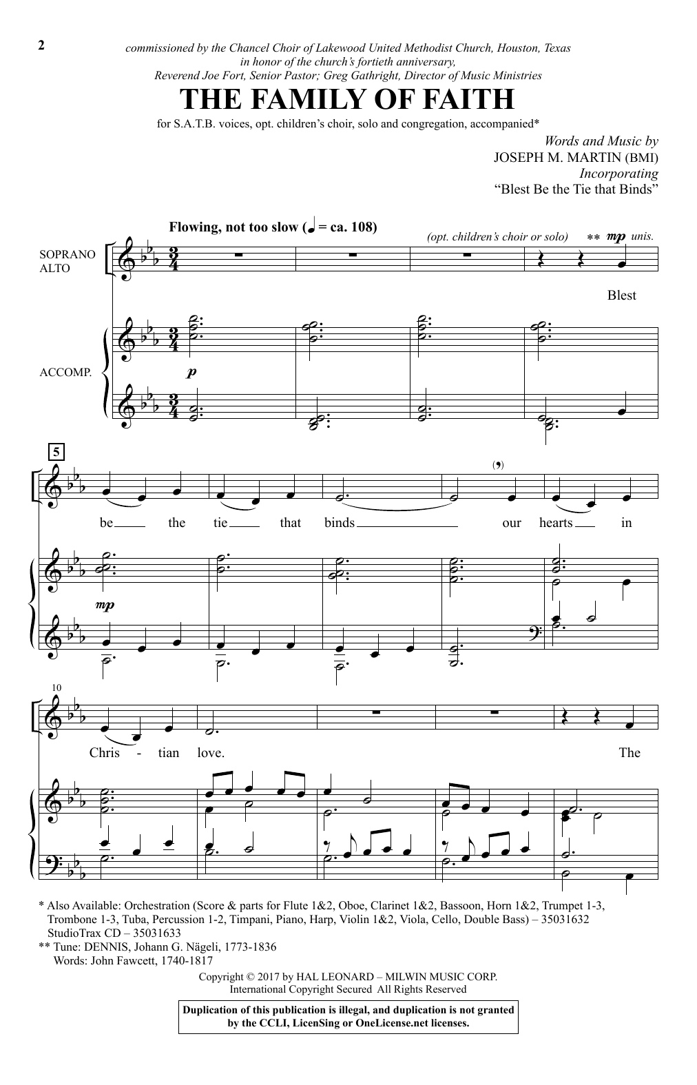 Download Joseph M. Martin Family Of Faith Sheet Music and learn how to play SATB PDF digital score in minutes