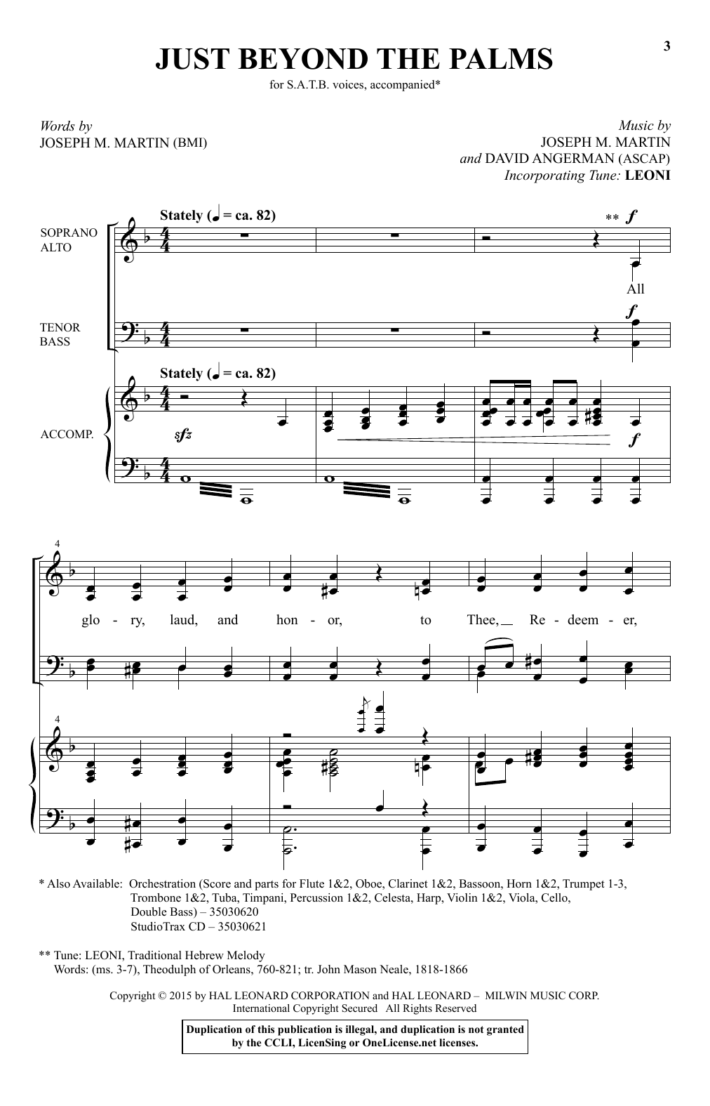 Download Joseph M. Martin Just Beyond The Palms Sheet Music and learn how to play SATB PDF digital score in minutes