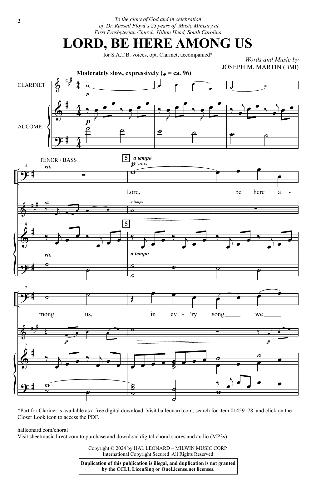 Download Joseph M. Martin Lord, Be Here Among Us Sheet Music and learn how to play SATB Choir PDF digital score in minutes