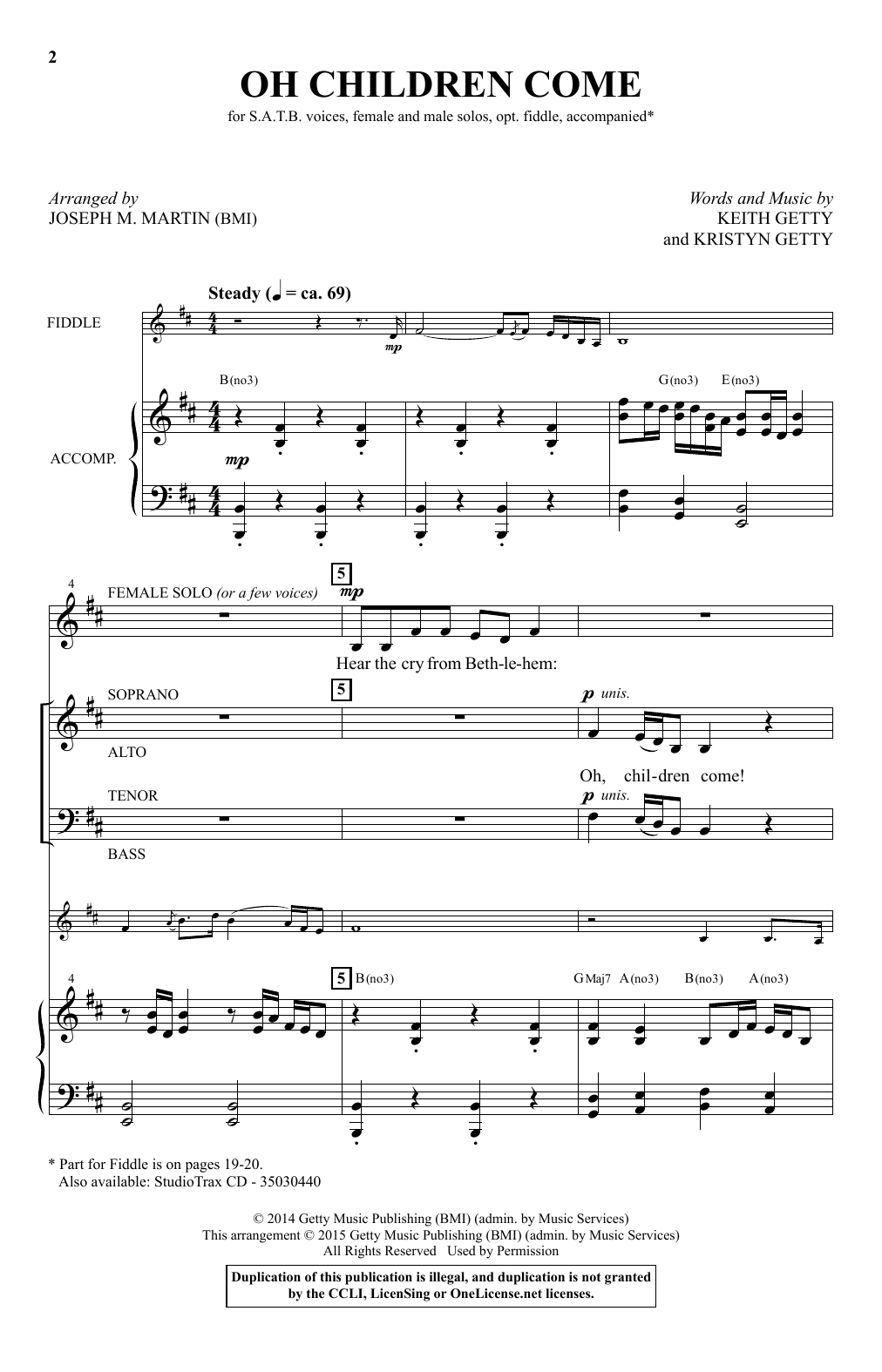 Download Joseph M. Martin Oh Children Come Sheet Music and learn how to play Choral PDF digital score in minutes