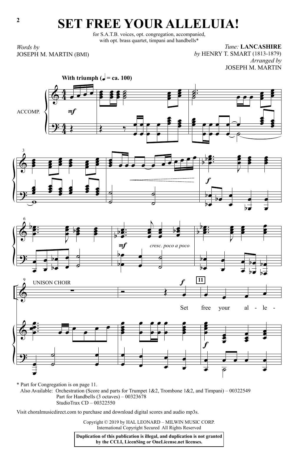 Download Joseph M. Martin Set Free Your Alleluia! Sheet Music and learn how to play SATB Choir PDF digital score in minutes