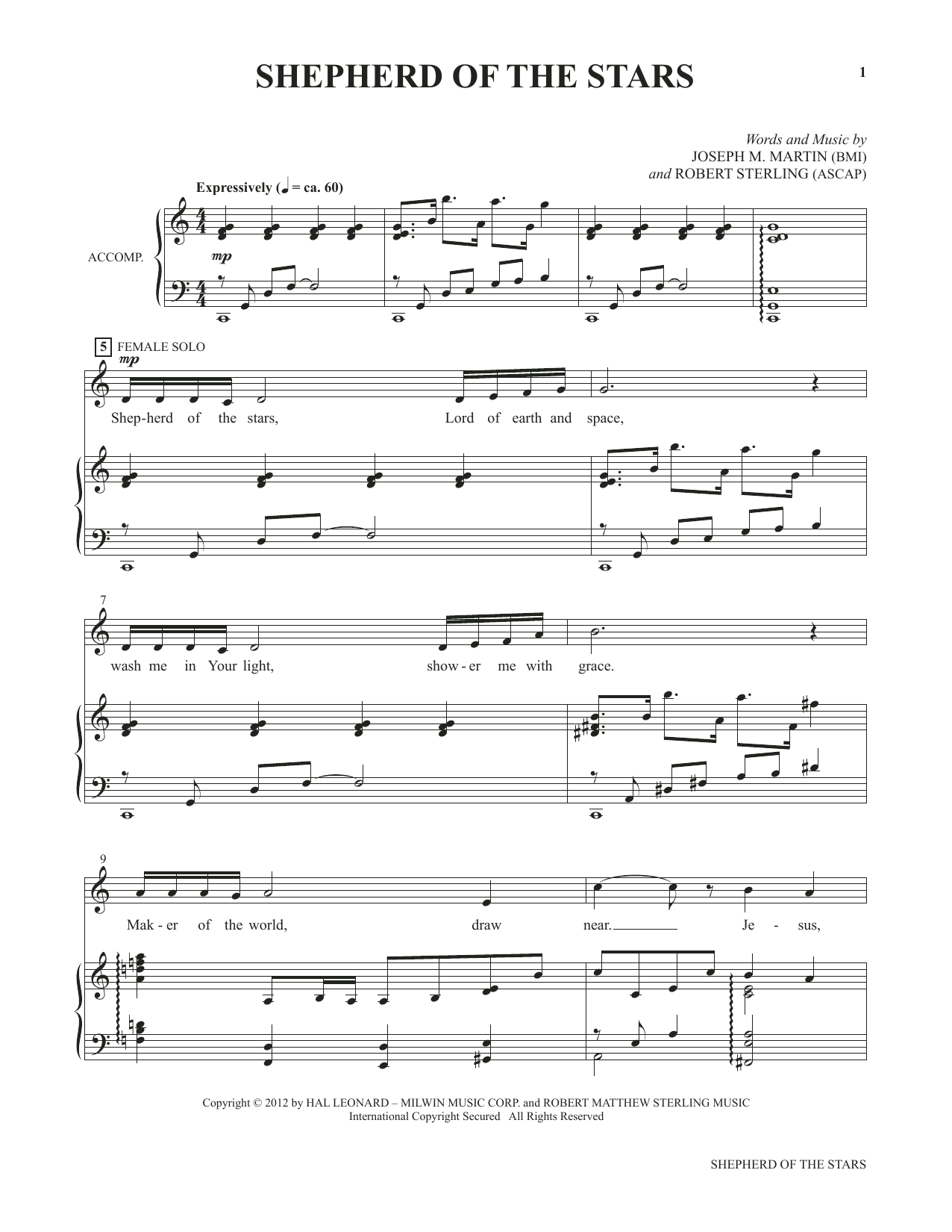 Download Joseph M. Martin Shepherd Of The Stars (from Voices Together: Duets for Sanctuary Singers) Sheet Music and learn how to play Vocal Duet PDF digital score in minutes