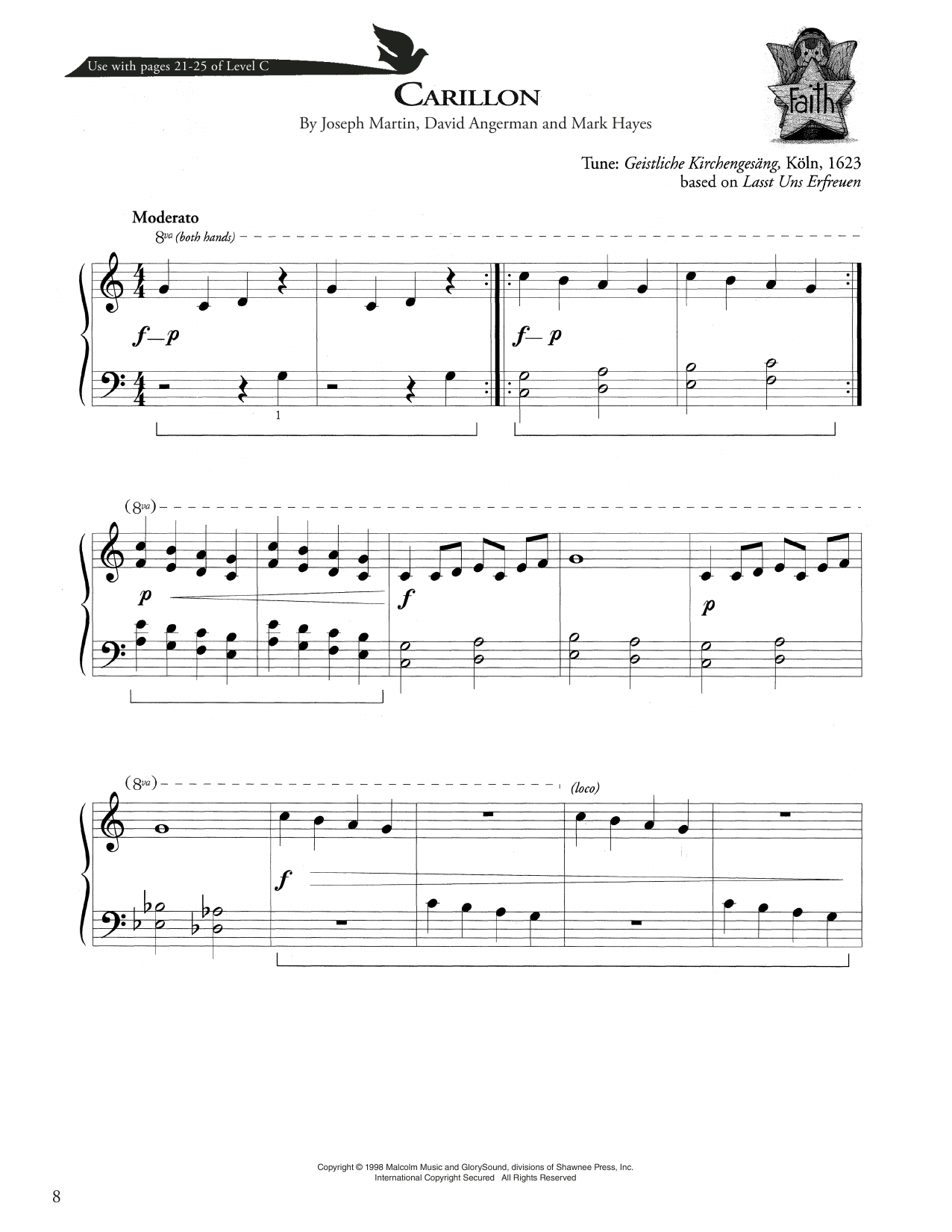 Download Joseph Martin, David Angerman and Mark Hayes Carillon Sheet Music and learn how to play Piano Method PDF digital score in minutes
