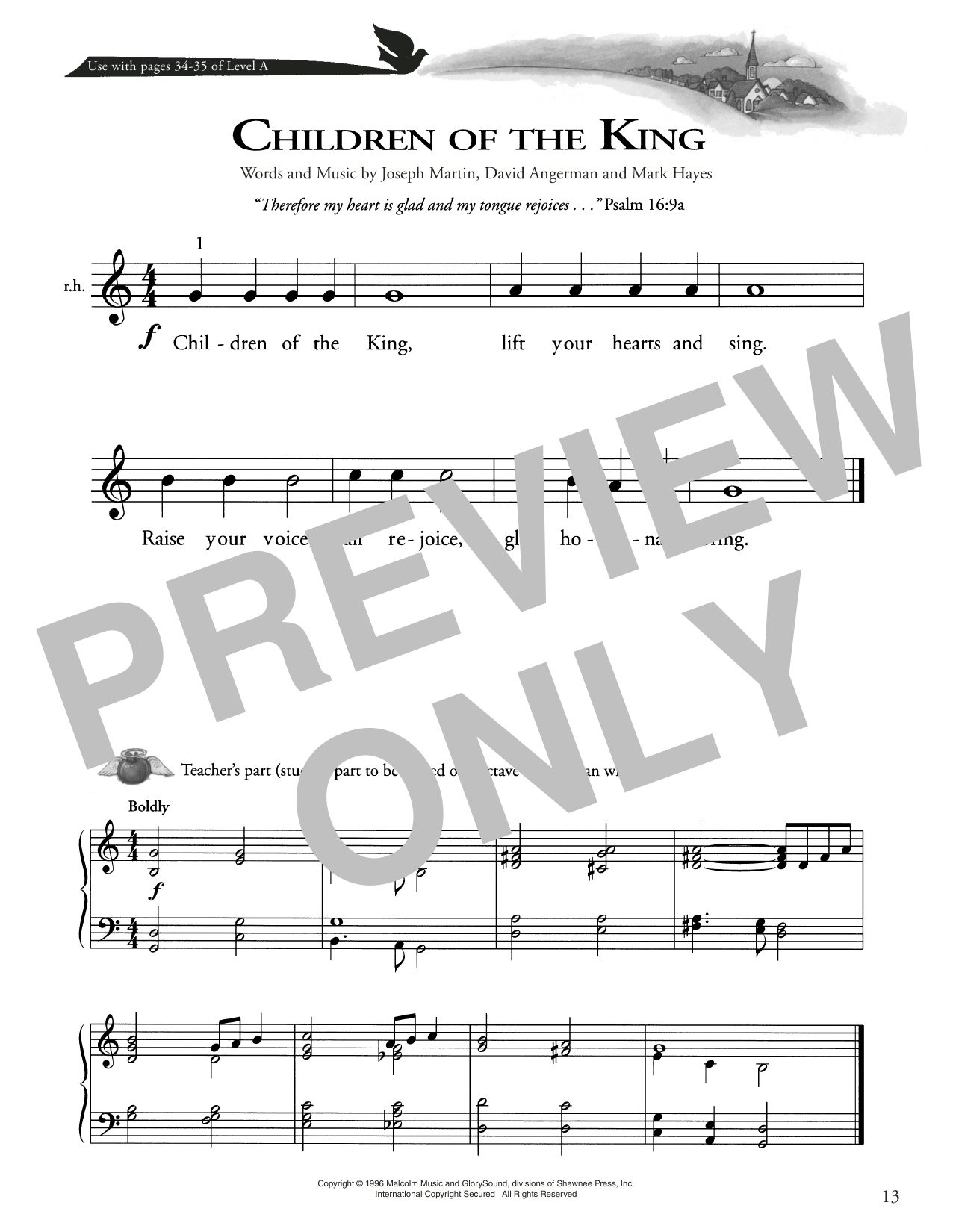 Download Joseph Martin, David Angerman and Mark Hayes Children Of The King Sheet Music and learn how to play Piano Method PDF digital score in minutes