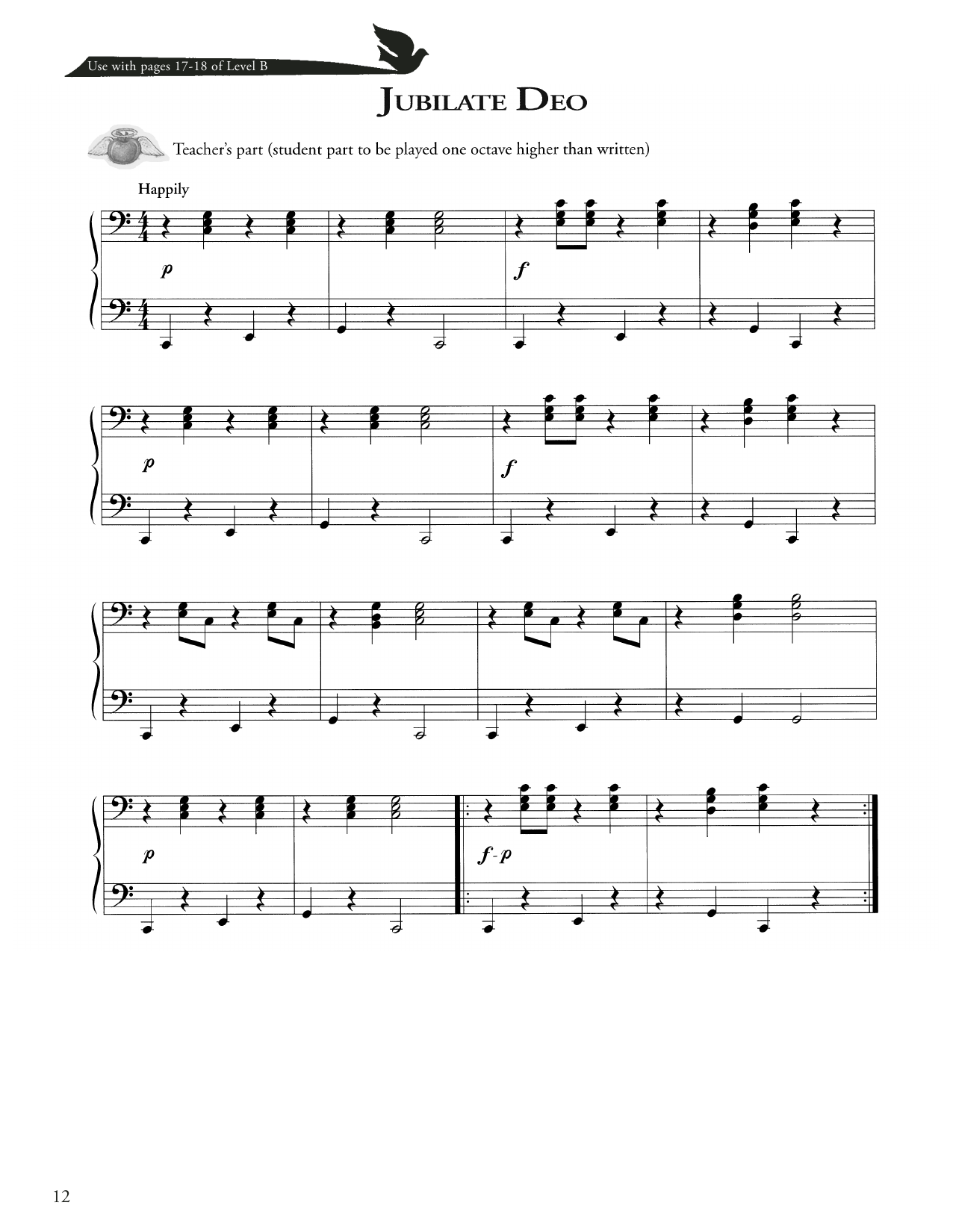 Download Joseph Martin, David Angerman and Mark Hayes Jubilate Deo Sheet Music and learn how to play Piano Method PDF digital score in minutes