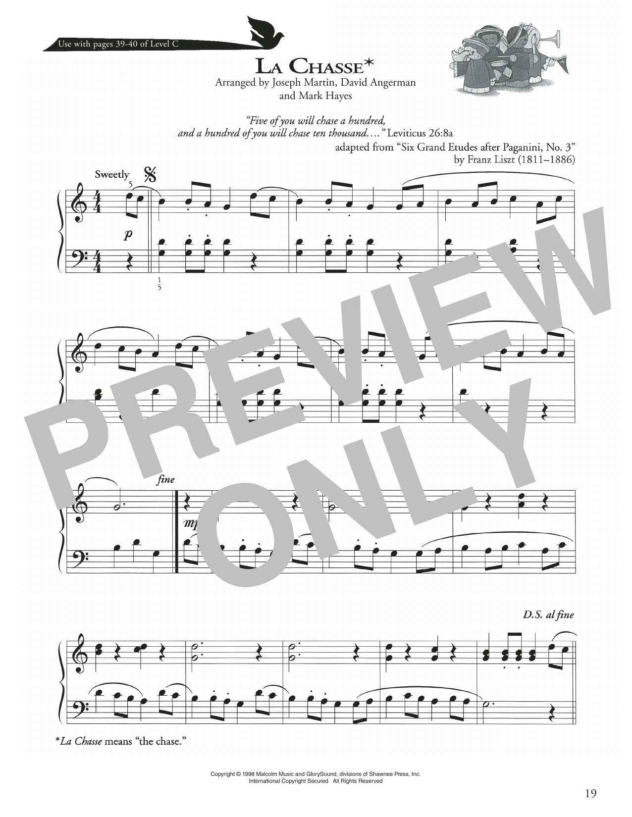 Download Joseph Martin, David Angerman and Mark Hayes La Chasse Sheet Music and learn how to play Piano Method PDF digital score in minutes