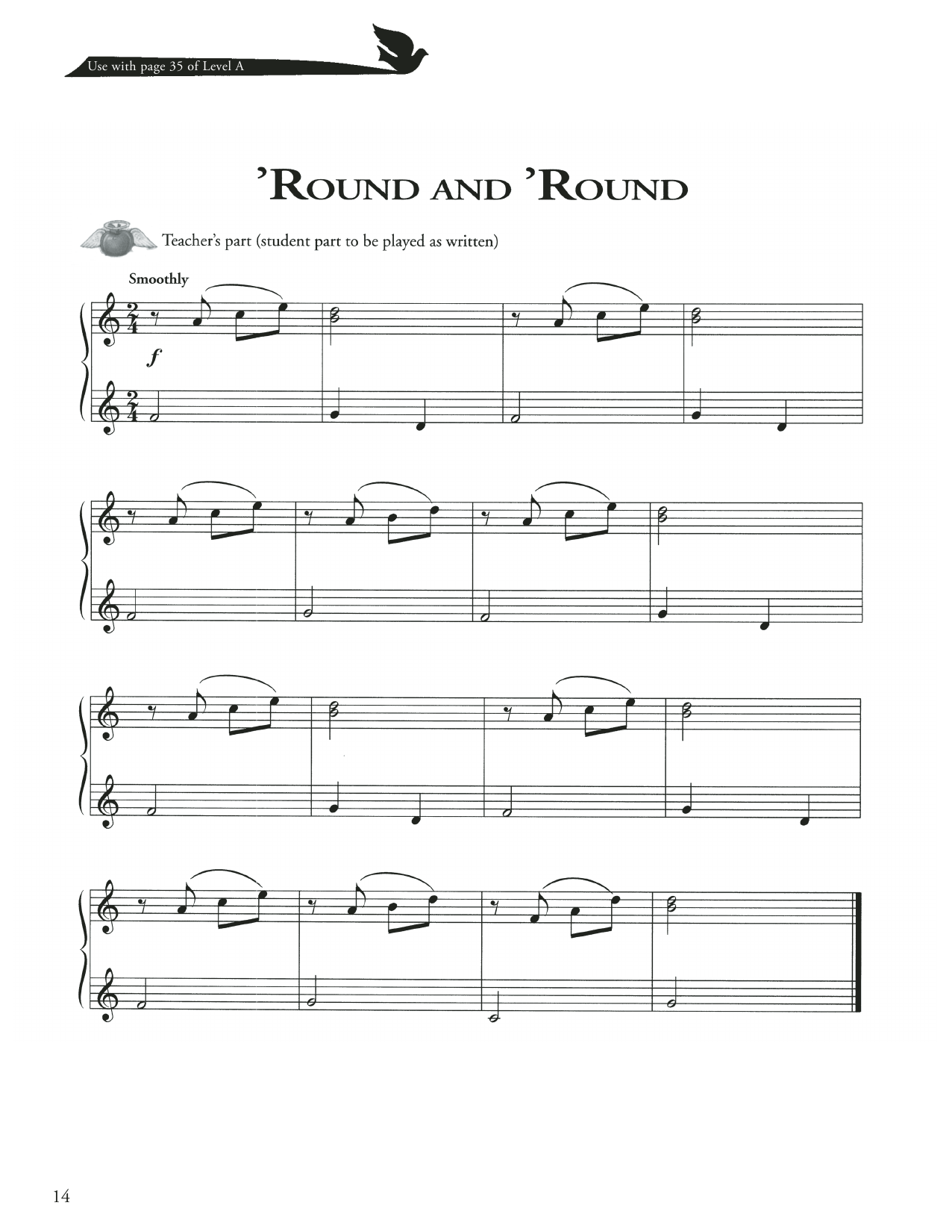 Download Joseph Martin, David Angerman and Mark Hayes Round And 'Round Sheet Music and learn how to play Piano Method PDF digital score in minutes