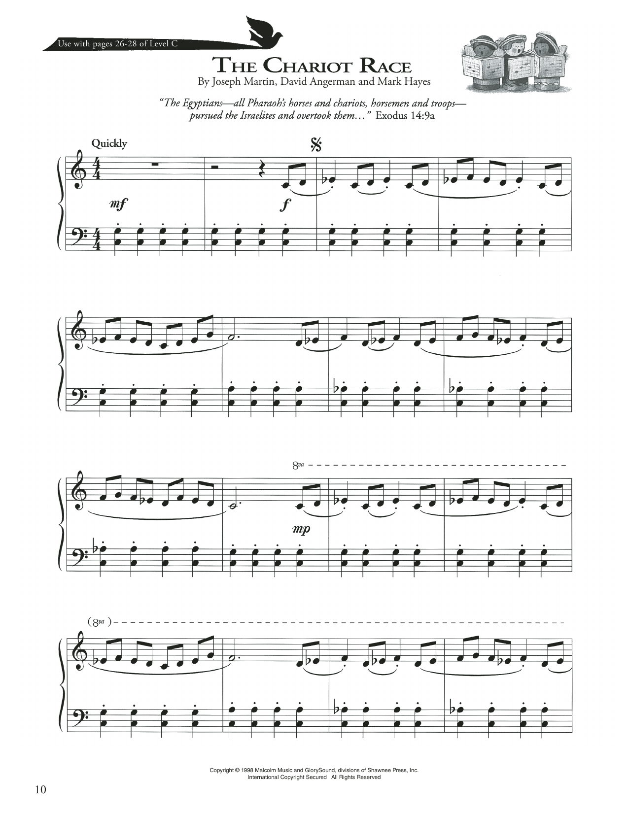 Download Joseph Martin, David Angerman and Mark Hayes The Chariot Race Sheet Music and learn how to play Piano Method PDF digital score in minutes