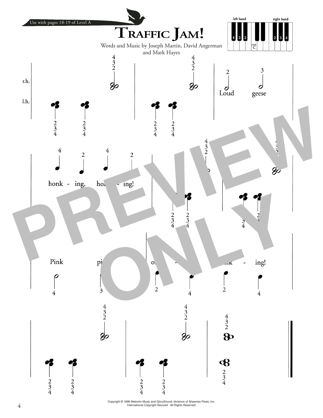 Download Joseph Martin, David Angerman and Mark Hayes Traffic Jam! Sheet Music and learn how to play Piano Solo PDF digital score in minutes