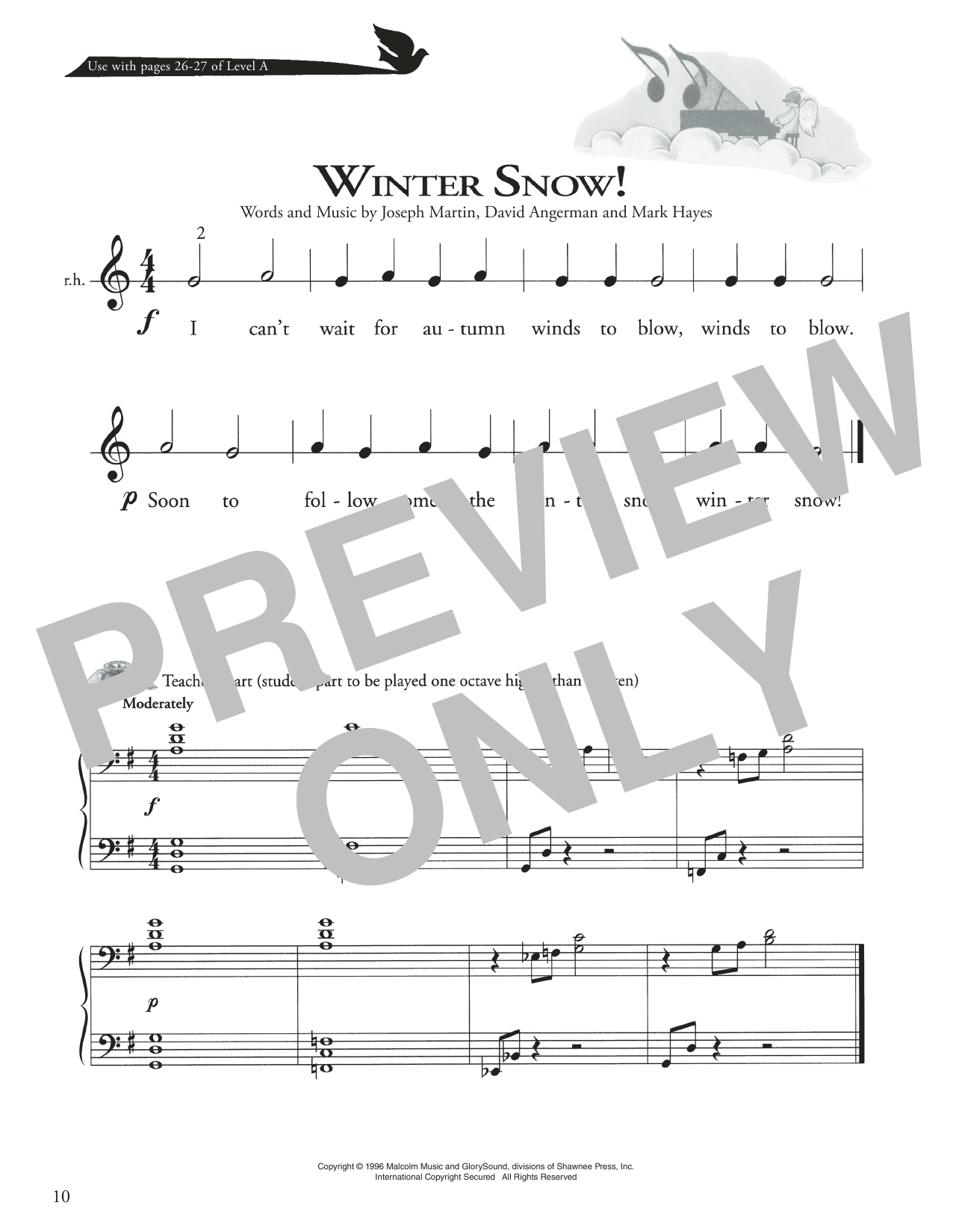 Download Joseph Martin, David Angerman and Mark Hayes Winter Snow! Sheet Music and learn how to play Piano Method PDF digital score in minutes