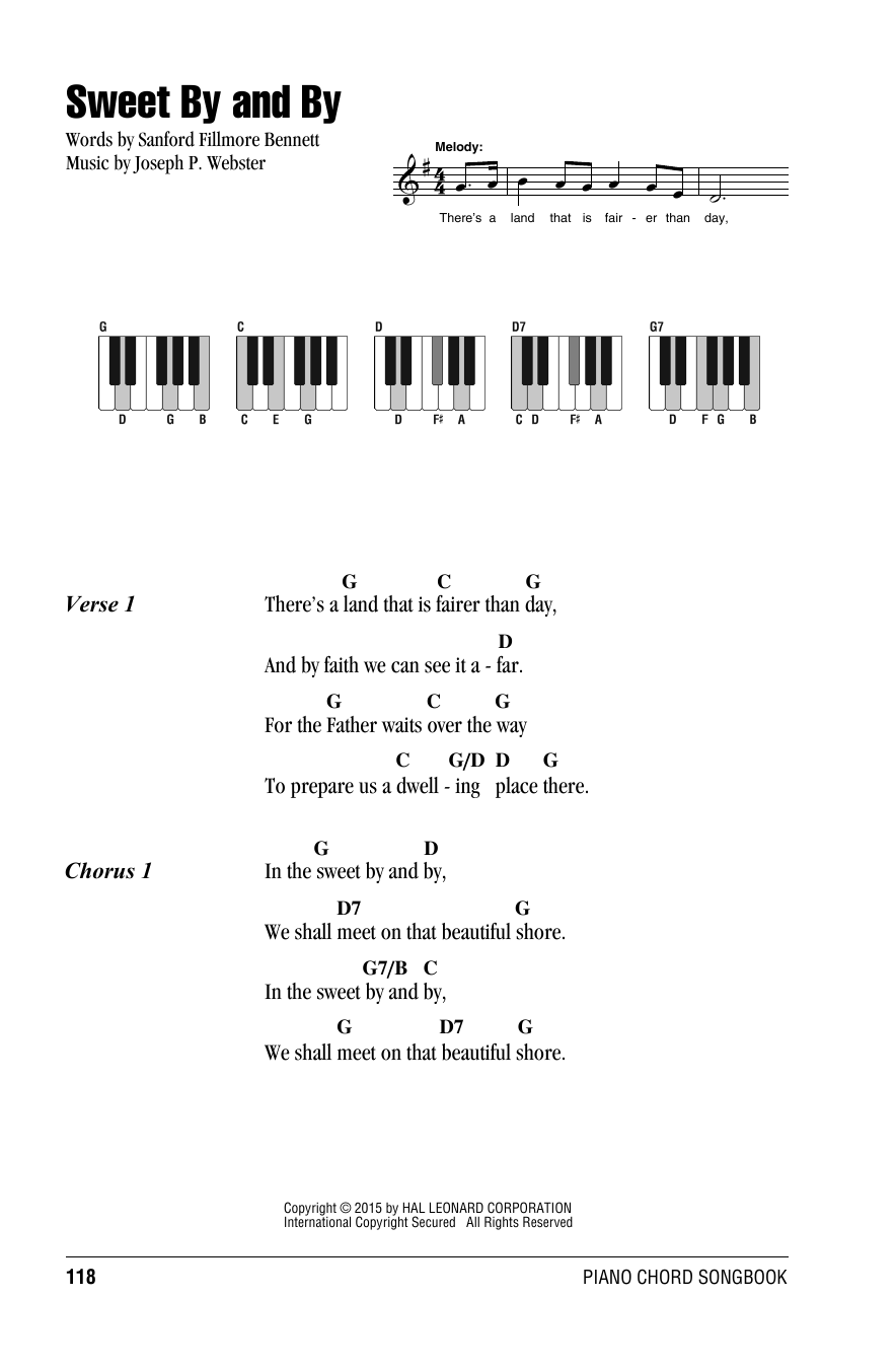 Download Joseph P. Webster Sweet By And By Sheet Music and learn how to play Super Easy Piano PDF digital score in minutes