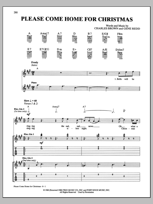 Download Josh Gracin Please Come Home For Christmas Sheet Music and learn how to play Guitar Tab PDF digital score in minutes