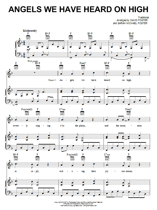 Download Josh Groban Angels We Have Heard On High Sheet Music and learn how to play Easy Piano PDF digital score in minutes