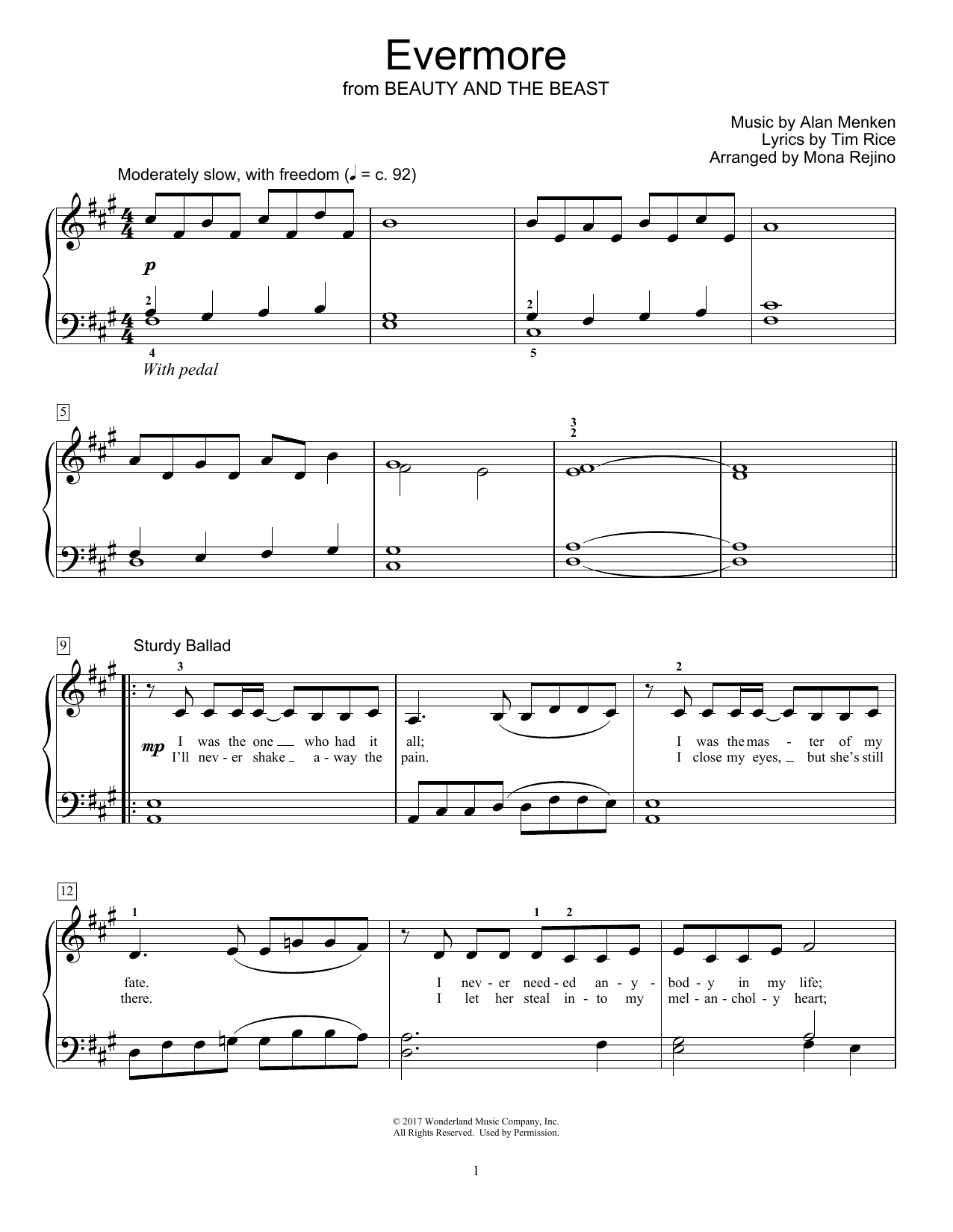 Download Josh Groban Evermore (from Beauty and the Beast) (arr. Mona Rejino) Sheet Music and learn how to play Educational Piano PDF digital score in minutes