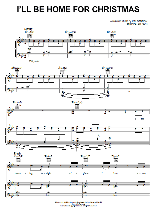 Download Josh Groban I'll Be Home For Christmas Sheet Music and learn how to play Easy Piano PDF digital score in minutes