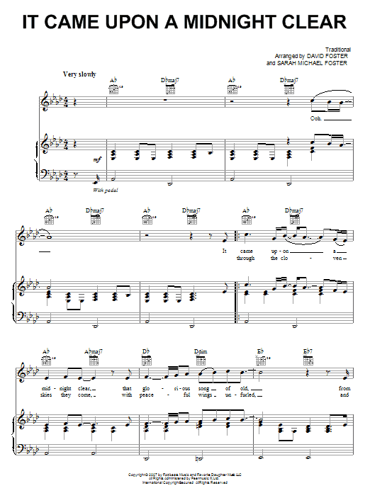 Download Josh Groban It Came Upon A Midnight Clear Sheet Music and learn how to play Piano, Vocal & Guitar (Right-Hand Melody) PDF digital score in minutes