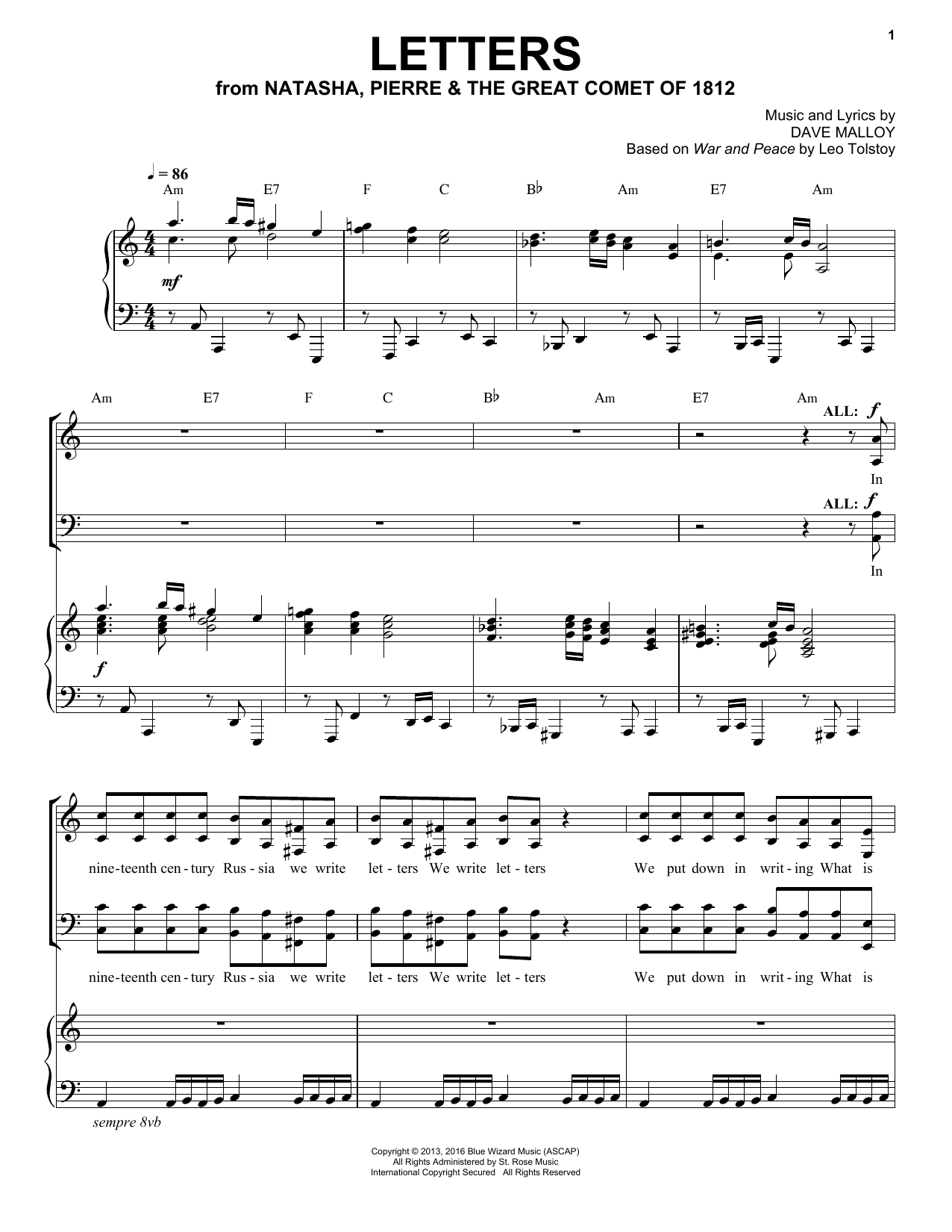 Download Josh Groban Letters Sheet Music and learn how to play Piano & Vocal PDF digital score in minutes