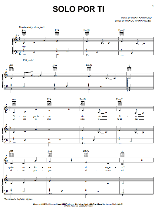 Download Josh Groban Solo Por Ti Sheet Music and learn how to play Easy Piano PDF digital score in minutes