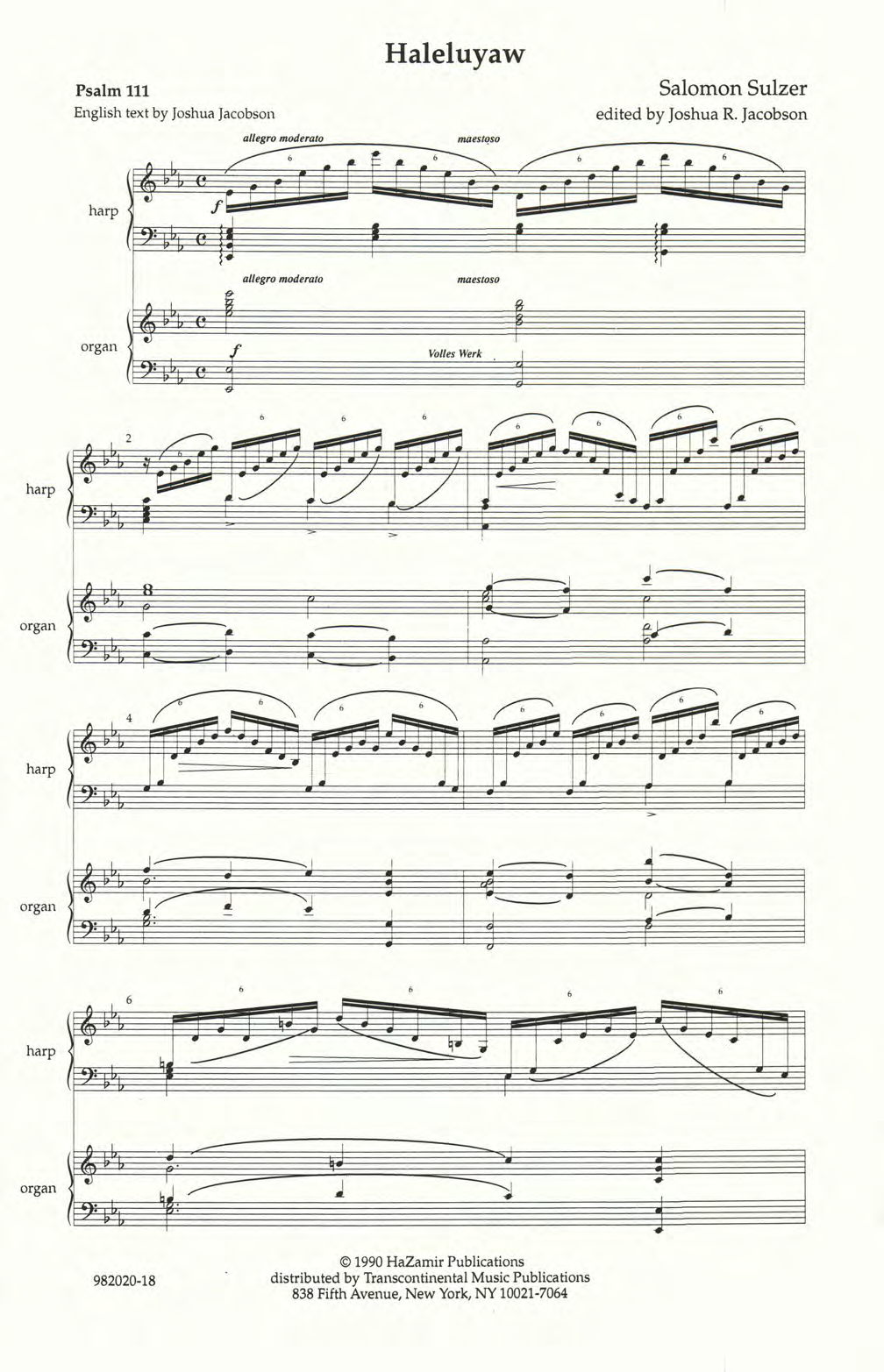 Download Joshua R. Jacobson Halleluyaw Sheet Music and learn how to play SATB Choir PDF digital score in minutes
