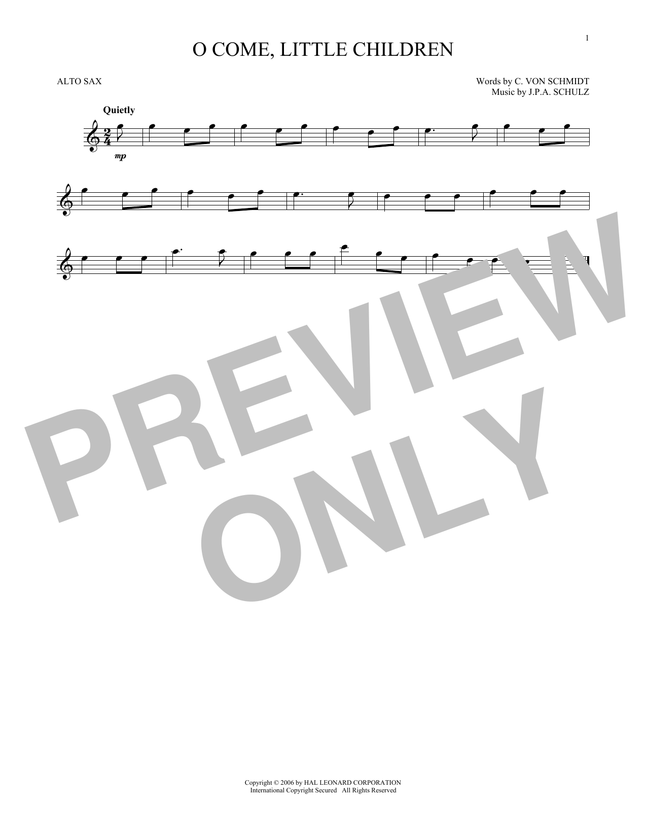 Download J.P.A. Schulz O Come, Little Children Sheet Music and learn how to play Trombone PDF digital score in minutes