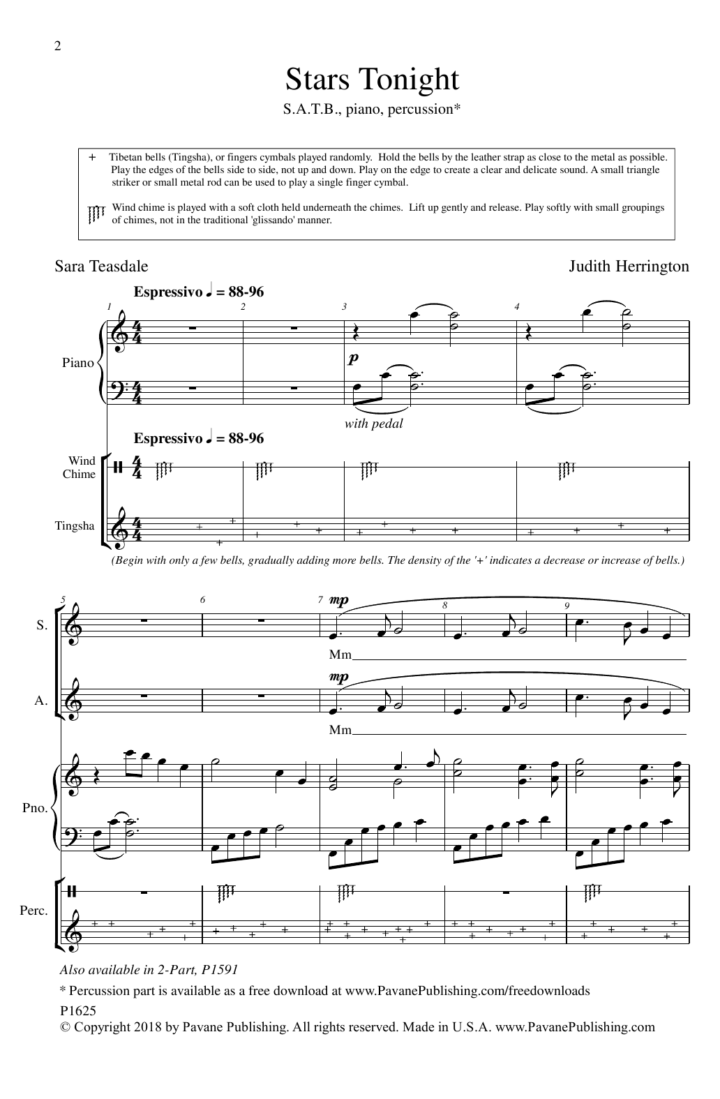 Download Judith Herrington Stars Tonight Sheet Music and learn how to play 2-Part Choir PDF digital score in minutes