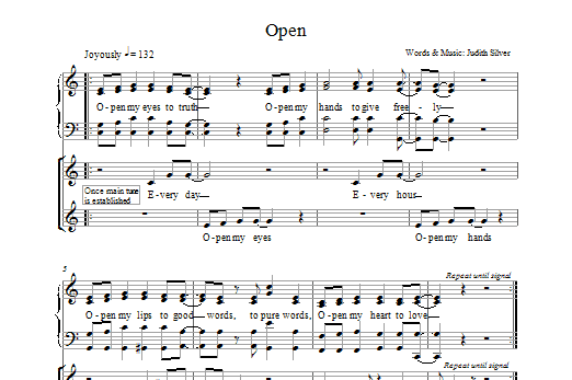 Download Judith Silver Open Sheet Music and learn how to play Choral 6-Part PDF digital score in minutes