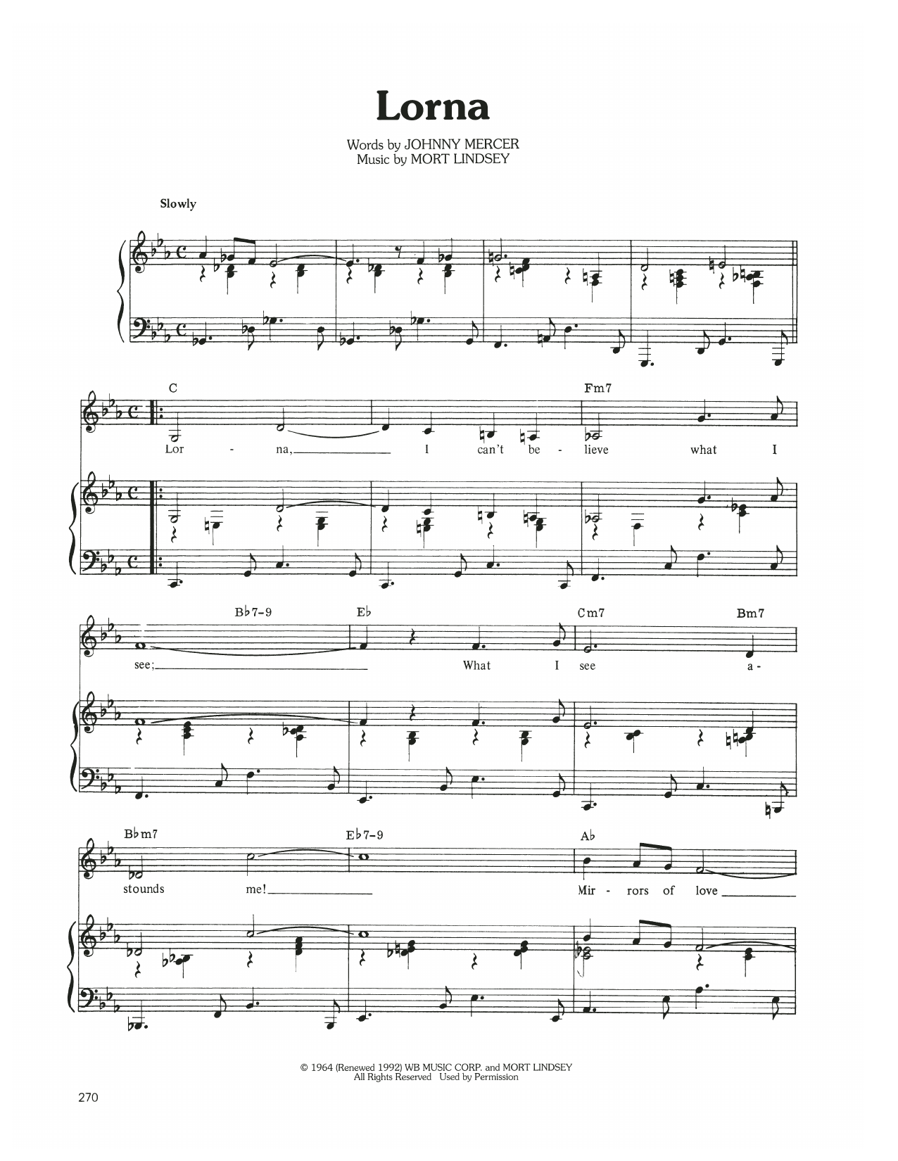 Download Judy Garland Lorna Sheet Music and learn how to play Piano, Vocal & Guitar Chords (Right-Hand Melody) PDF digital score in minutes