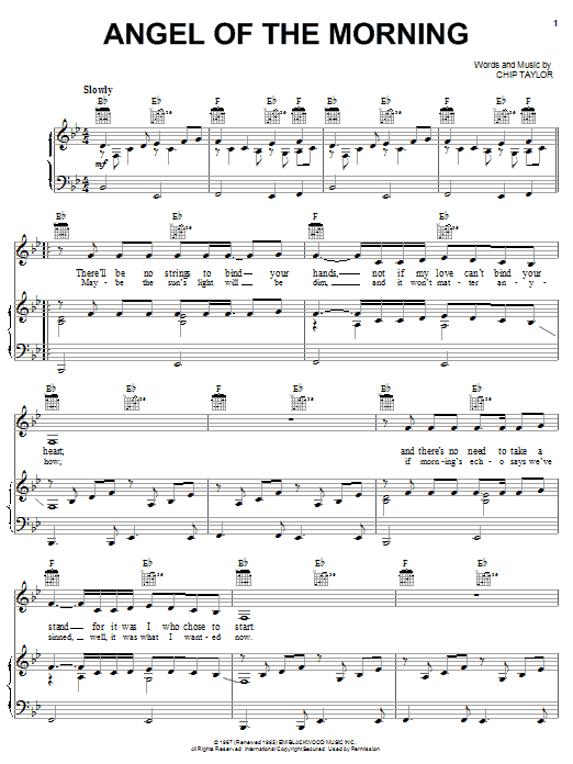 Download Juice Newton Angel Of The Morning Sheet Music and learn how to play Easy Guitar Tab PDF digital score in minutes