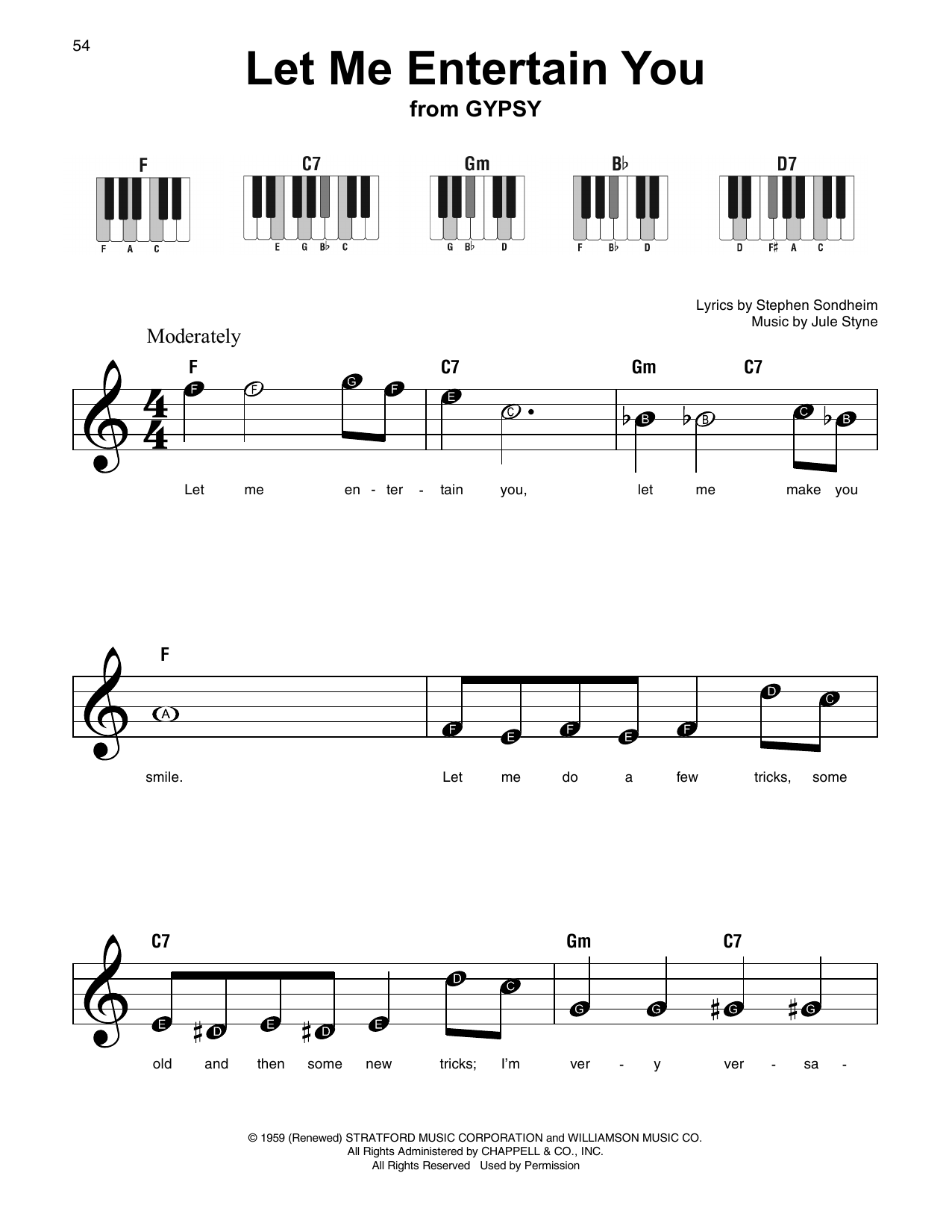 Download Jule Styne Let Me Entertain You Sheet Music and learn how to play SPREP PDF digital score in minutes