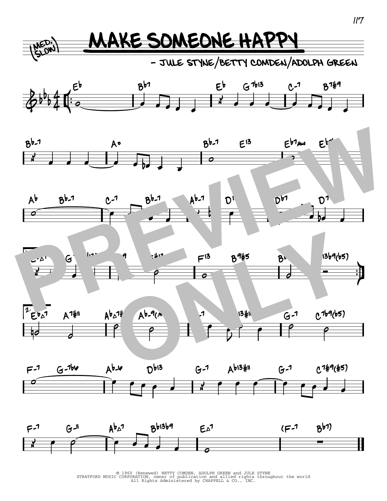 Download Jule Styne Make Someone Happy (arr. David Hazeltine) Sheet Music and learn how to play Real Book – Enhanced Chords PDF digital score in minutes