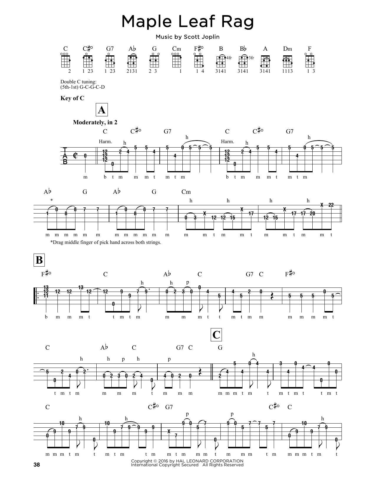 Download Jule Styne Maple Leaf Rag Sheet Music and learn how to play Banjo PDF digital score in minutes