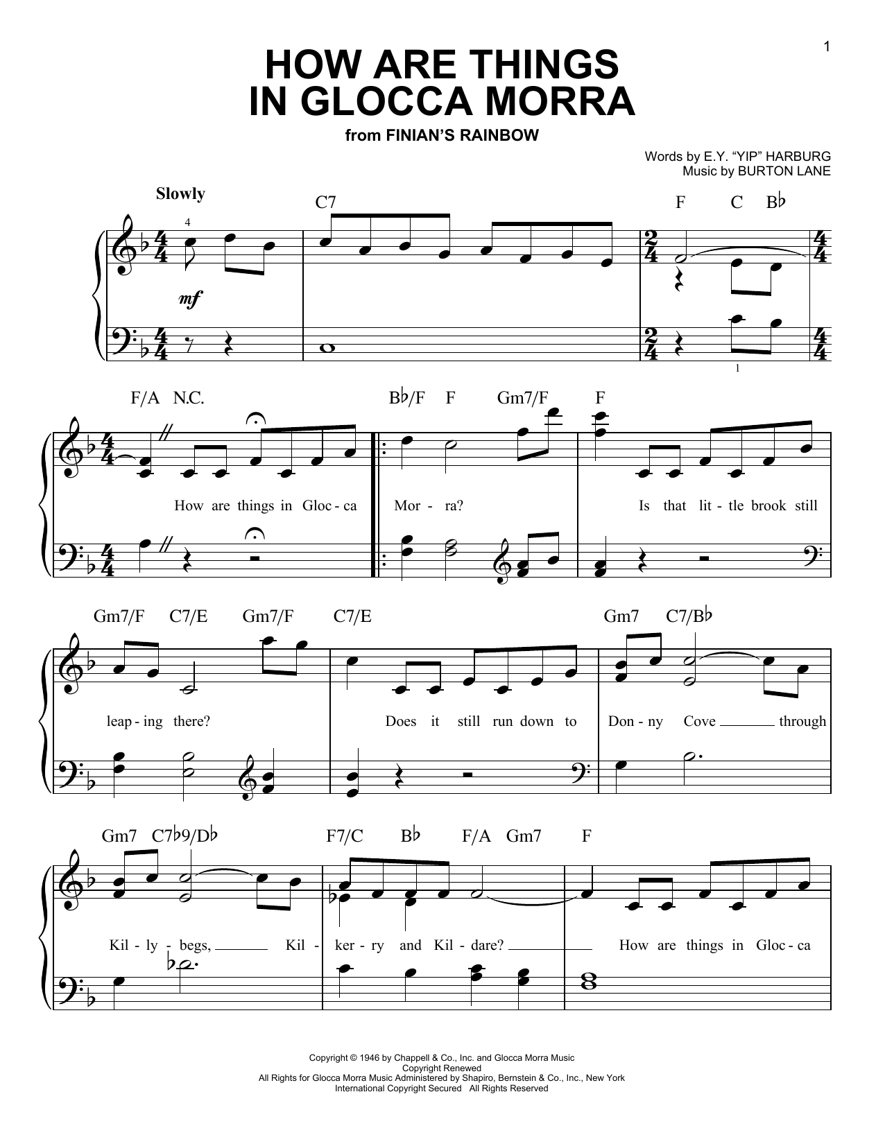 Download Julie Andrews How Are Things In Glocca Morra Sheet Music and learn how to play Easy Piano PDF digital score in minutes