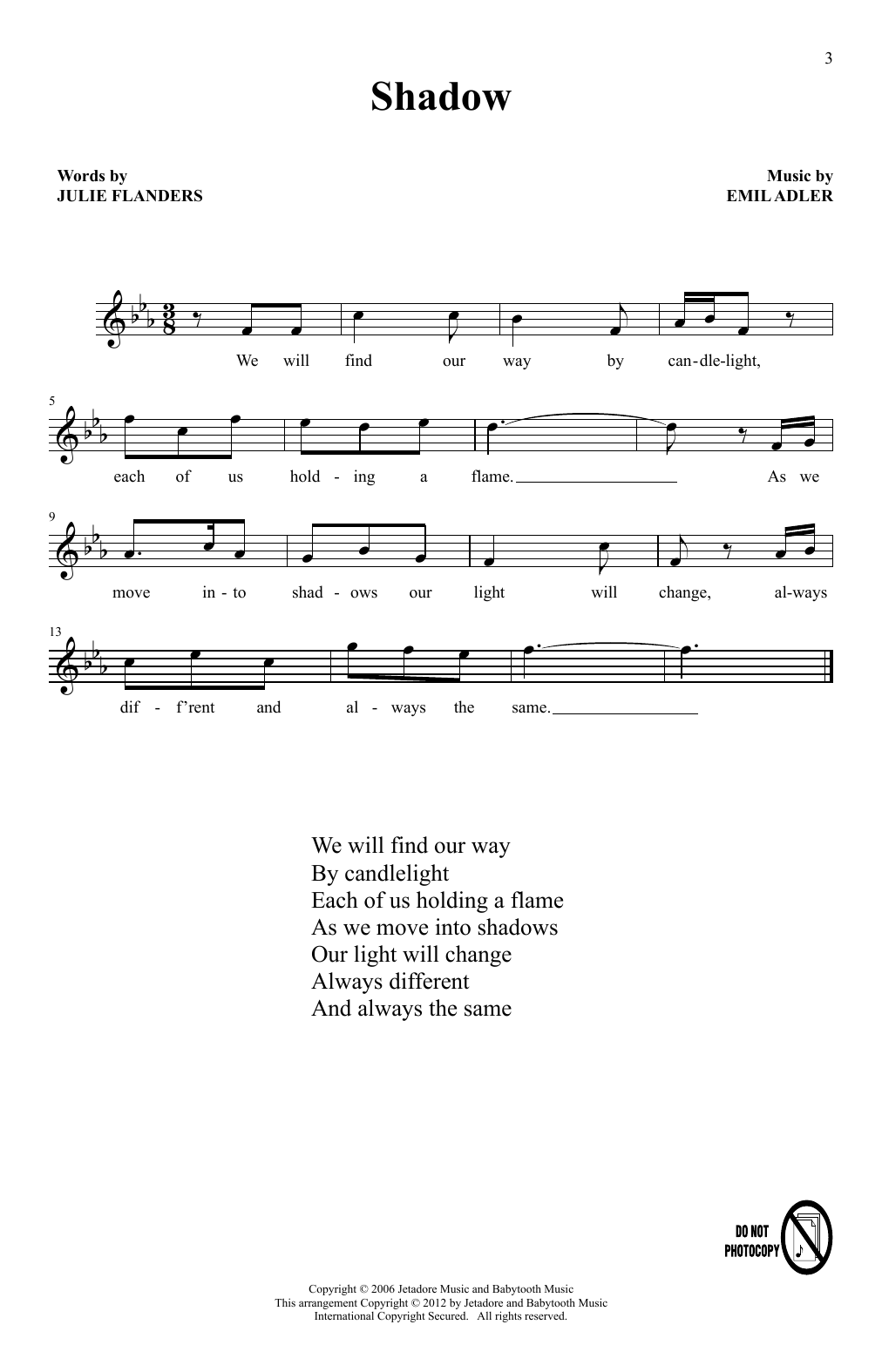 Download Julie Flanders & Emil Adler Found (arr. Keiji Ishiguri) Sheet Music and learn how to play Choir PDF digital score in minutes