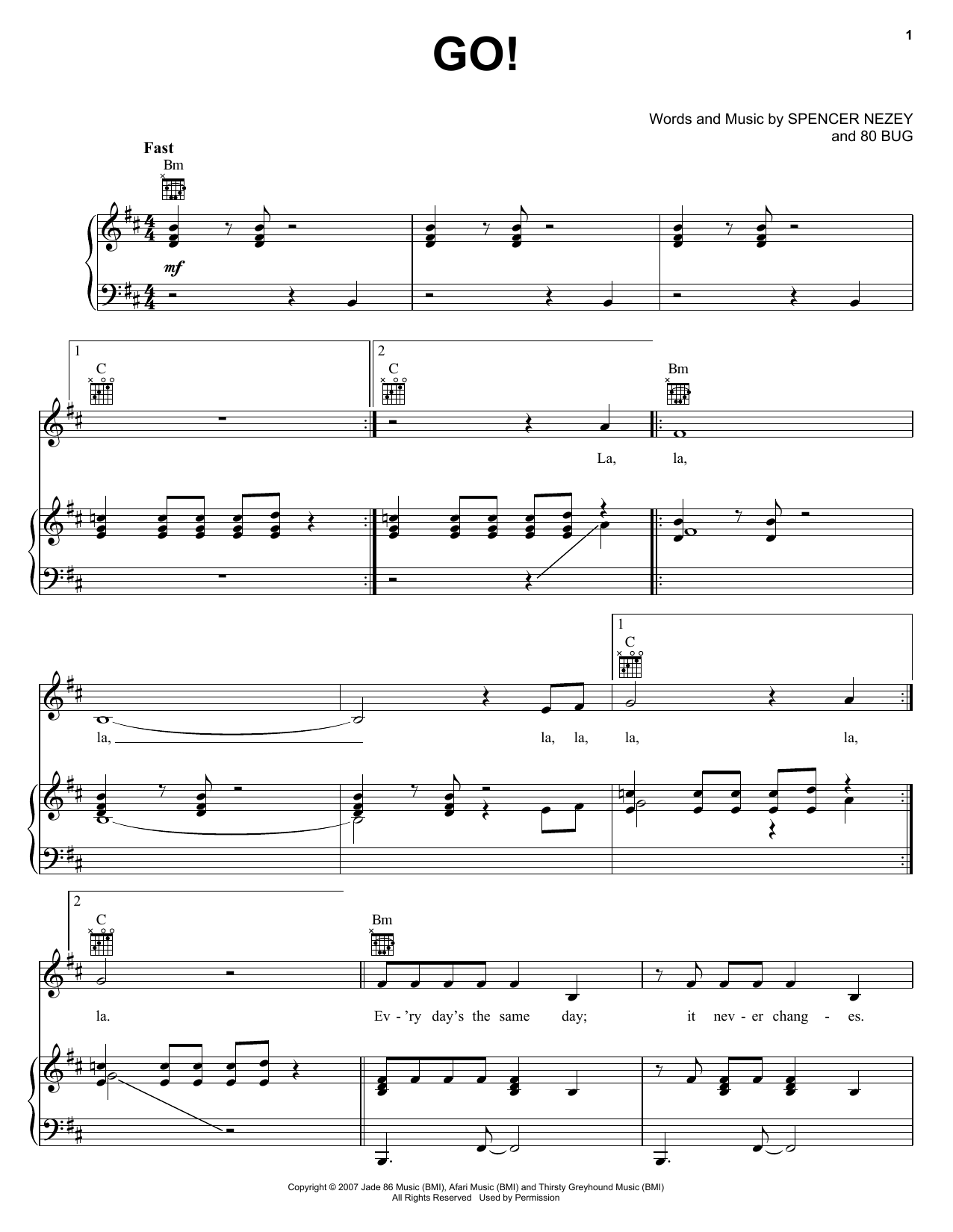 Download Jupiter Rising Go! Sheet Music and learn how to play Piano, Vocal & Guitar (Right-Hand Melody) PDF digital score in minutes