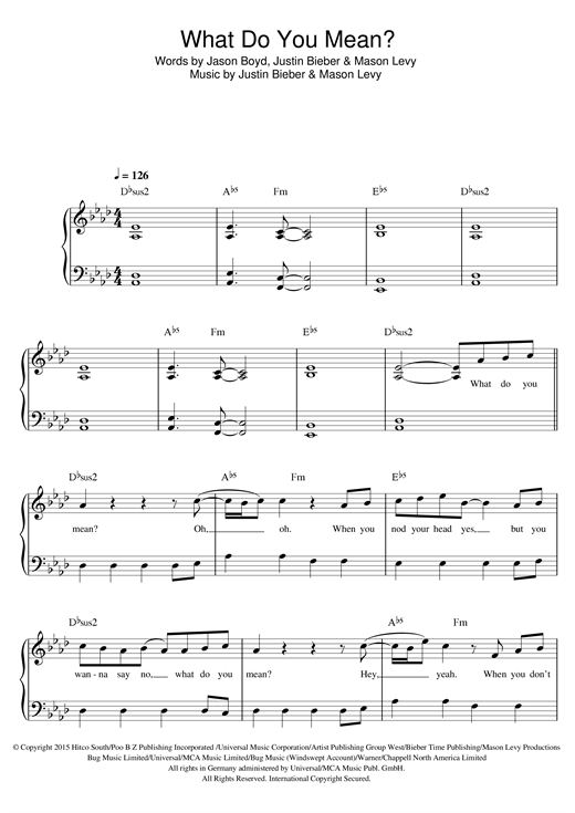 Download Justin Bieber Sheet Music and learn how to play Beginner Piano PDF score in minutes