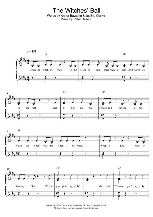 Download Justine Clarke The Witches' Ball Sheet Music and learn how to play Beginner Piano PDF digital score in minutes