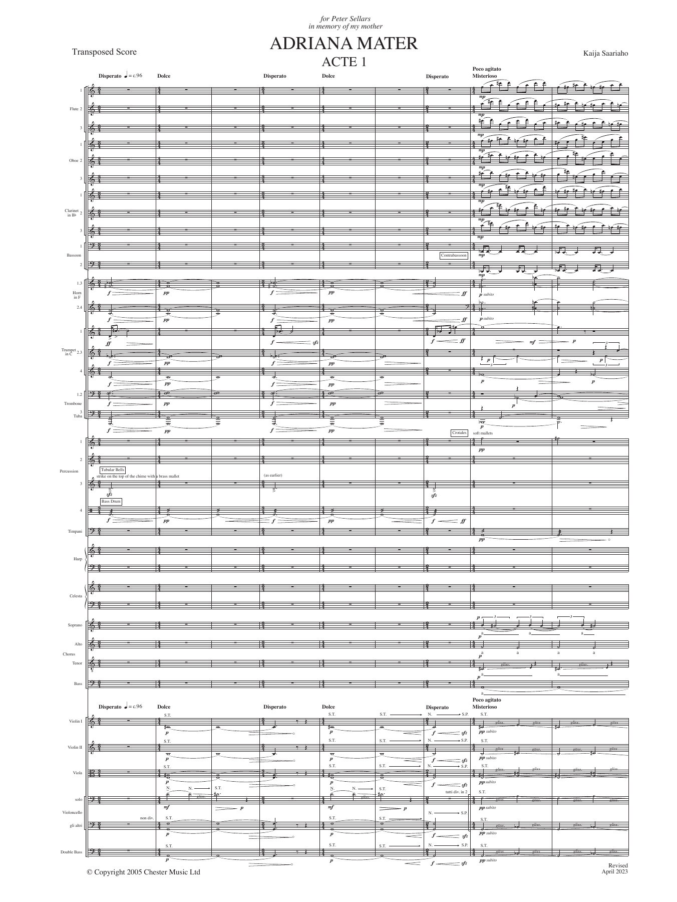 Download Kaija Saariaho Adriana Mater (study score) Sheet Music and learn how to play Choir PDF digital score in minutes