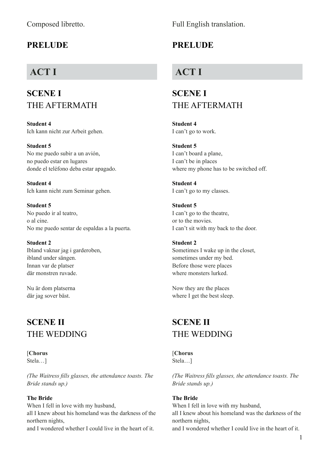 Download Kaija Saariaho Innocence (Libretto) Sheet Music and learn how to play Vocal Solo PDF digital score in minutes