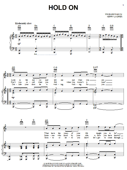 Download Kansas Hold On Sheet Music and learn how to play Guitar Tab PDF digital score in minutes