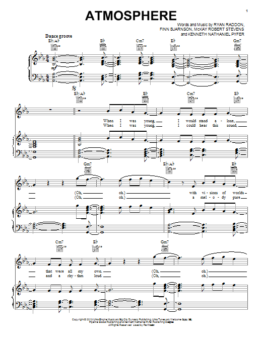 Download Kaskade Atmosphere Sheet Music and learn how to play Piano, Vocal & Guitar (Right-Hand Melody) PDF digital score in minutes