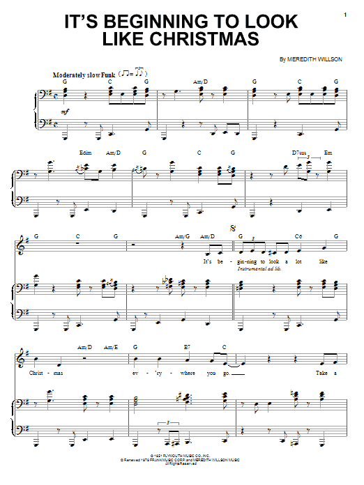 Download Katharine McPhee It's Beginning To Look Like Christmas Sheet Music and learn how to play Piano & Vocal PDF digital score in minutes